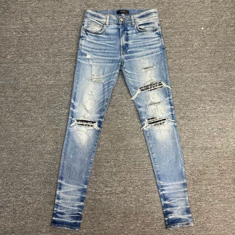Amiri Amiri Blue Diamond Note Jeans Size US 30 / EU 46 - 1 Thumbnail