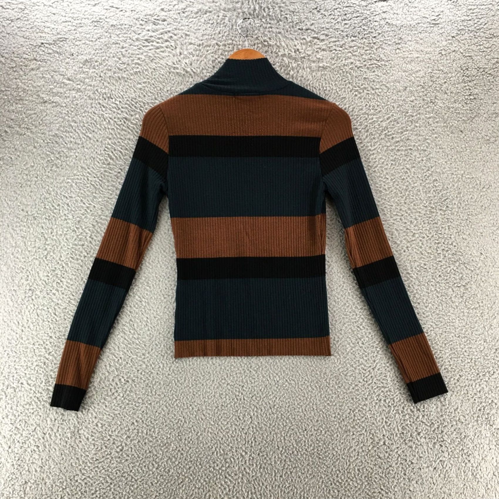 Sanctuary Sanctuary Sweater Shirt Womens XS Multicolor Button Detail Turtleneck Mock Pullover Fall Winter Crewneck Size XS / US 0-2 / IT 36-38 - 7 Thumbnail