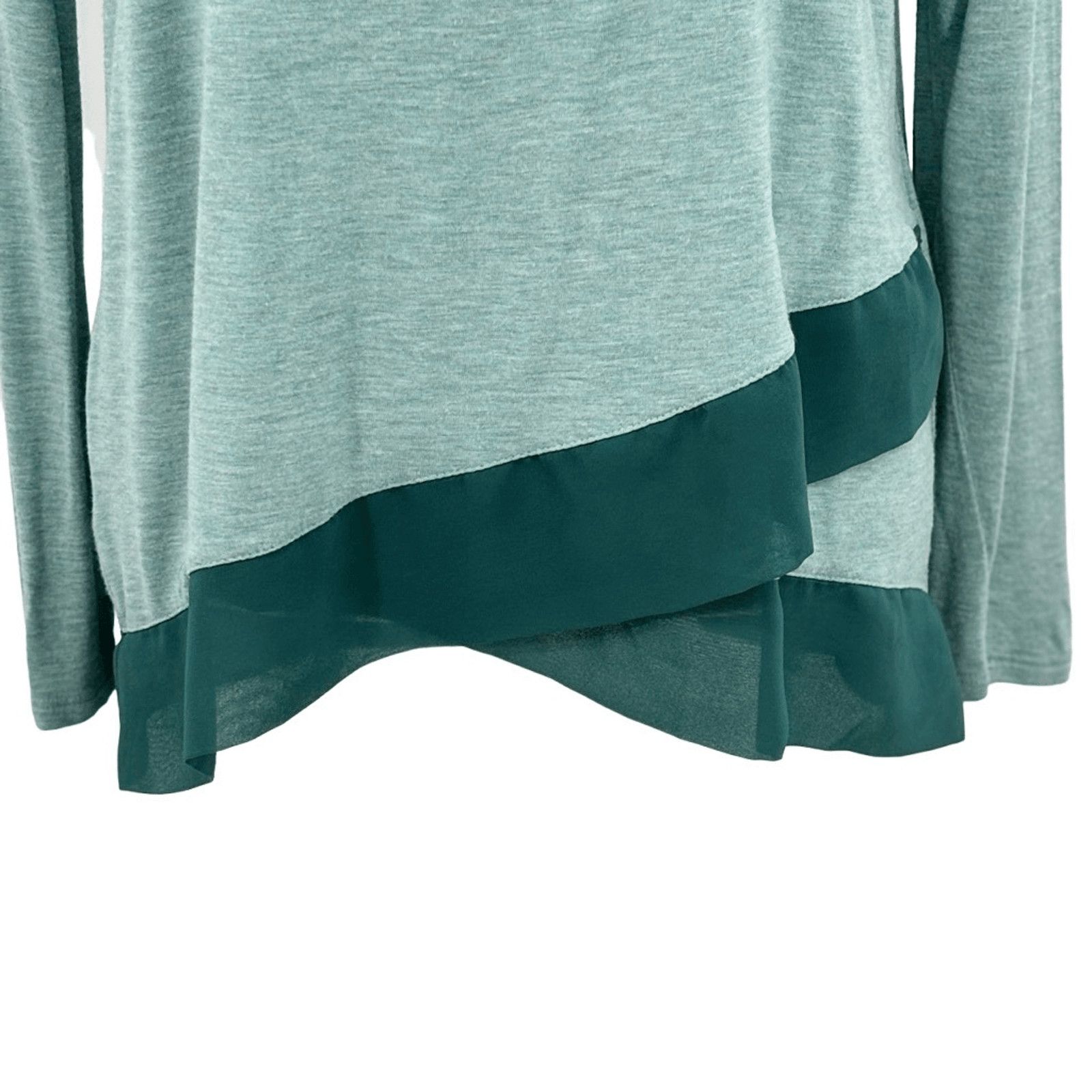 Other Bordeaux Green Asymmetrical Hem Lumi Long Sleeve Small Size S / US 4 / IT 40 - 5 Thumbnail
