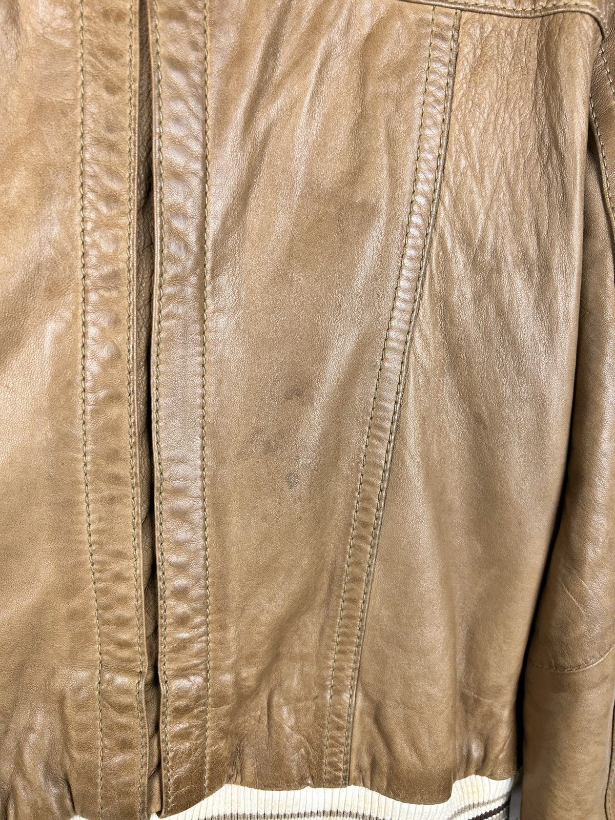 Dolce & Gabbana Vintage Dolce & Gabbana Brown Leather Aviator Bomber Jacket Size M / US 6-8 / IT 42-44 - 9 Thumbnail
