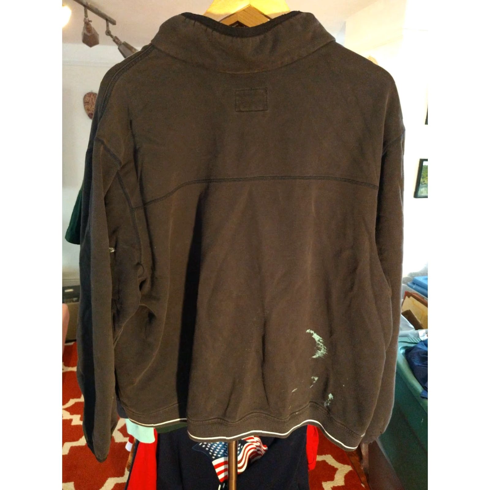 Nike VINTAGE Nike Pullover 1/4 Zip Distressed With Paint Spell Out size M black tag Mens Sweatshirt Distressed Paint 1/4 Zip Nike Pullover Size US M / EU 48-50 / 2 - 4 Thumbnail