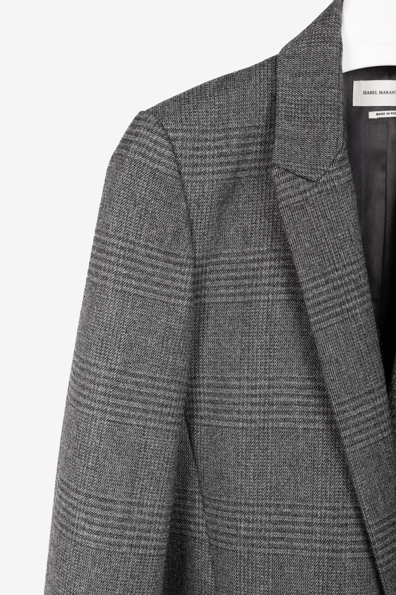 Isabel Marant Etoile Isabel Marant Etoile Grey Plaid Wool-Blend Blazer Size XS / US 0-2 / IT 36-38 - 5 Thumbnail