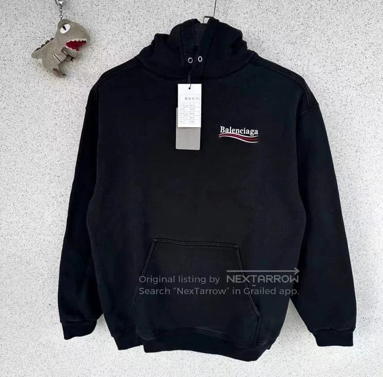Balenciaga Balenciaga Coke Embroidery Distressed Hoodie. Size US M / EU 48-50 / 2 - 1 Thumbnail