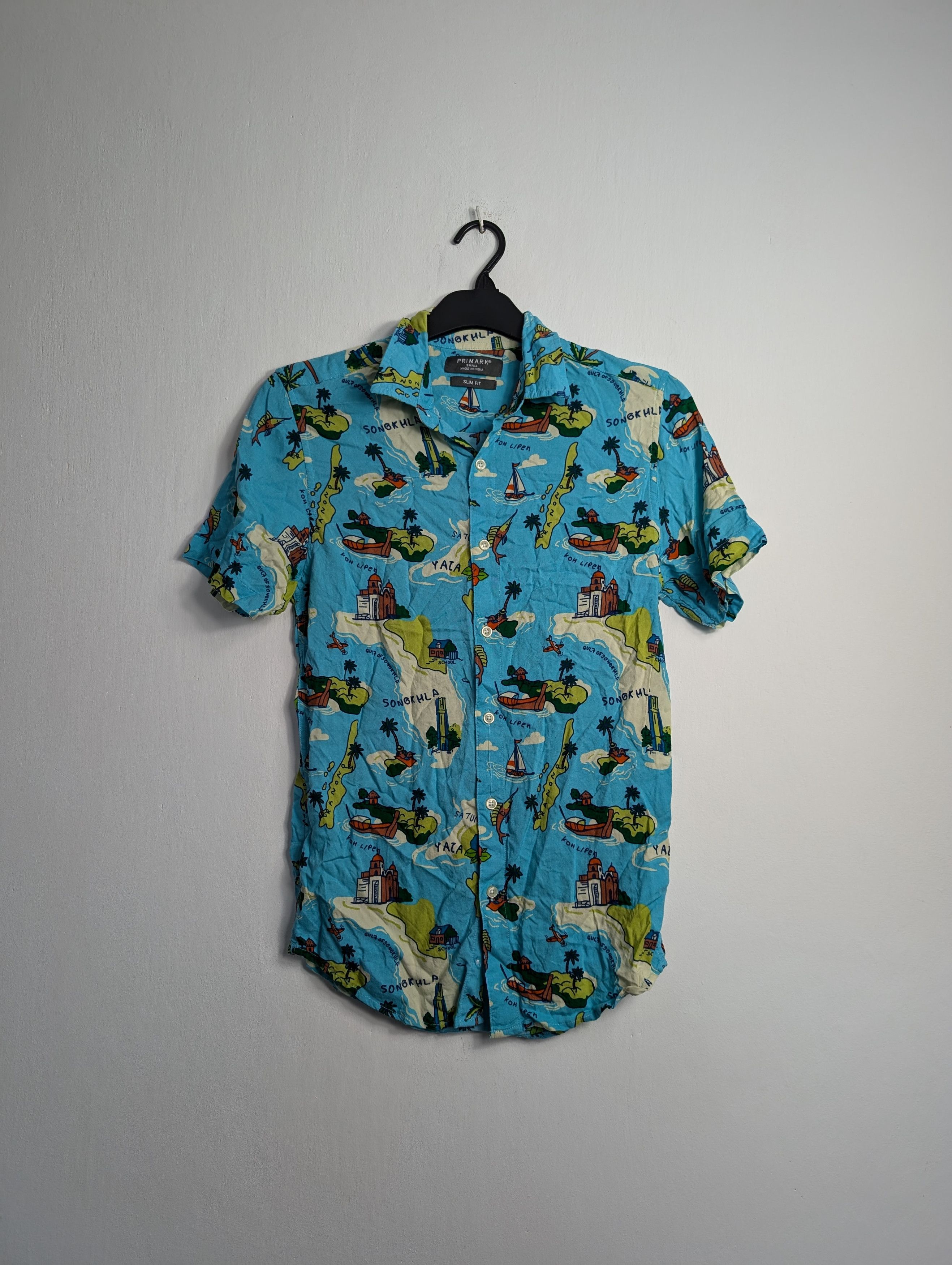 Vintage Vintage Y2K Hawaiian Shirt - Summer Floral Palm Tree Print Size US S / EU 44-46 / 1 - 1 Thumbnail