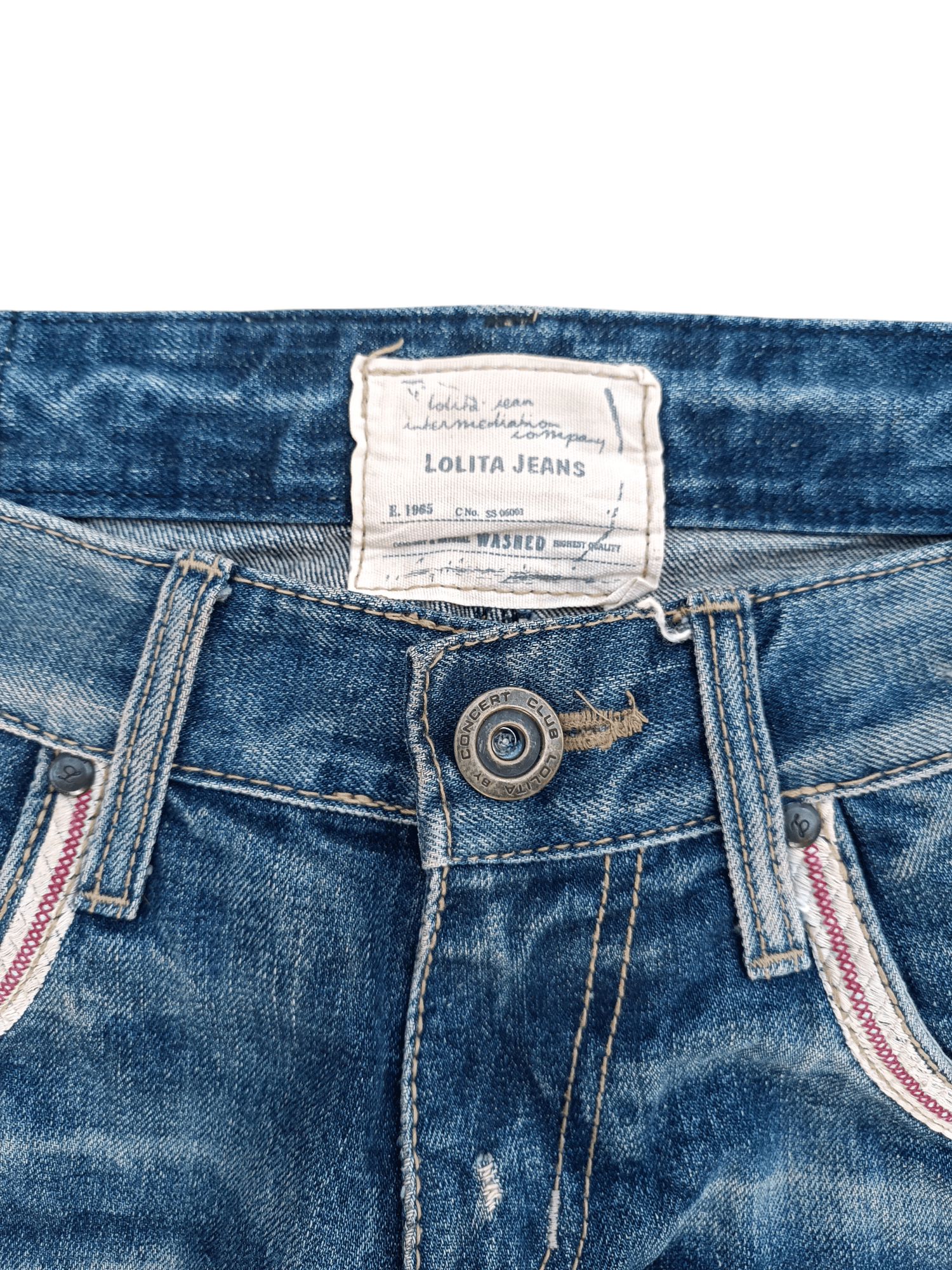 Designer FLARED💥 LOLITA JEANS DISTRESSED WHISKERS DENIM Size US 32 / EU 48 - 12 Thumbnail