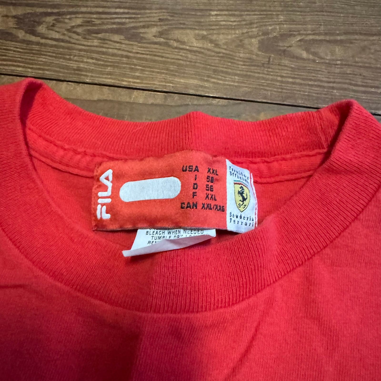 Fila Vintage Fila Ferrari T Shirt Size US XXL / EU 58 / 5 - 3 Thumbnail