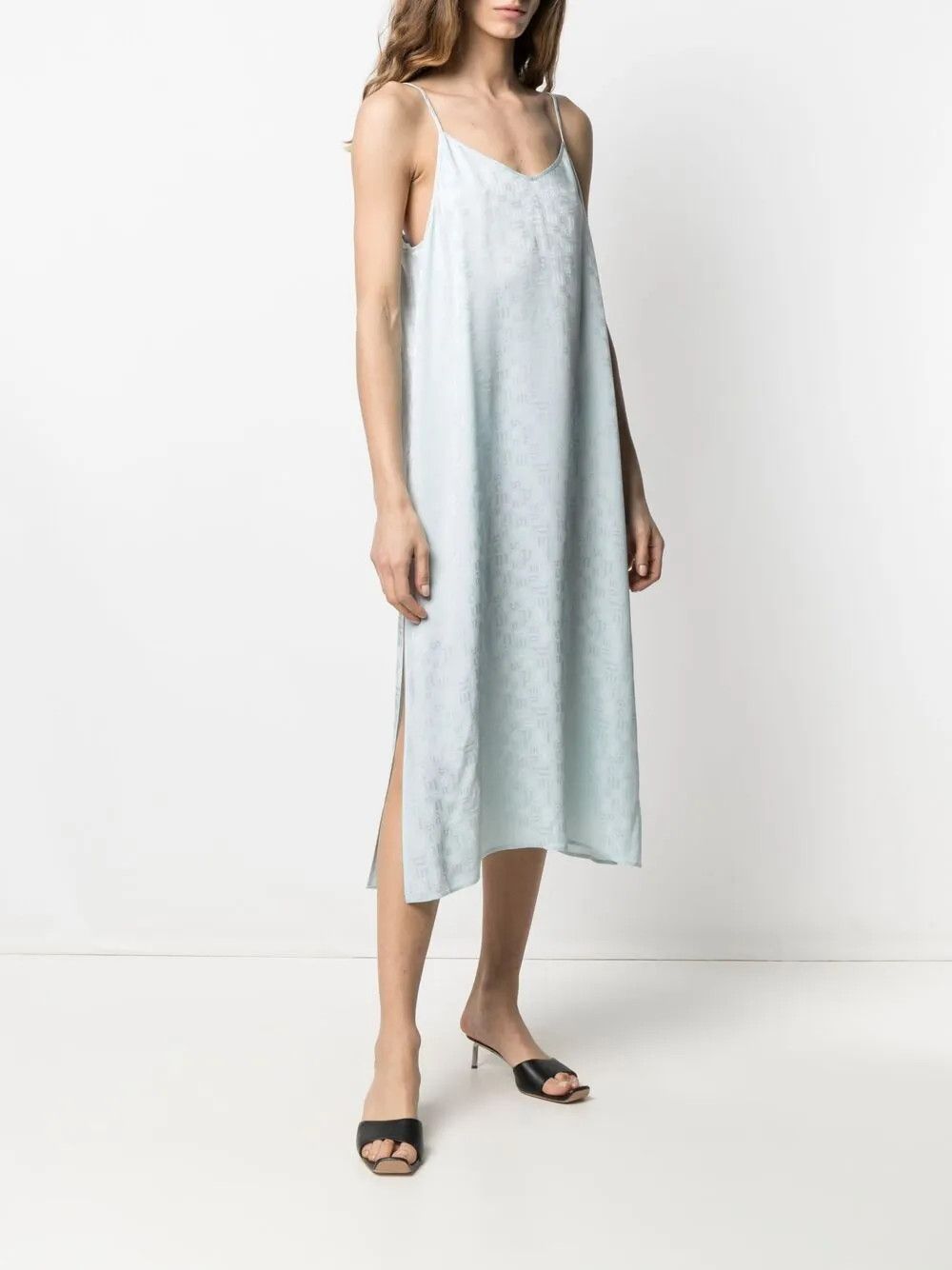 Palm Angels o1y1125 Midi Dress in Sky Blue Size XS / US 0-2 / IT 36-38 - 3 Thumbnail