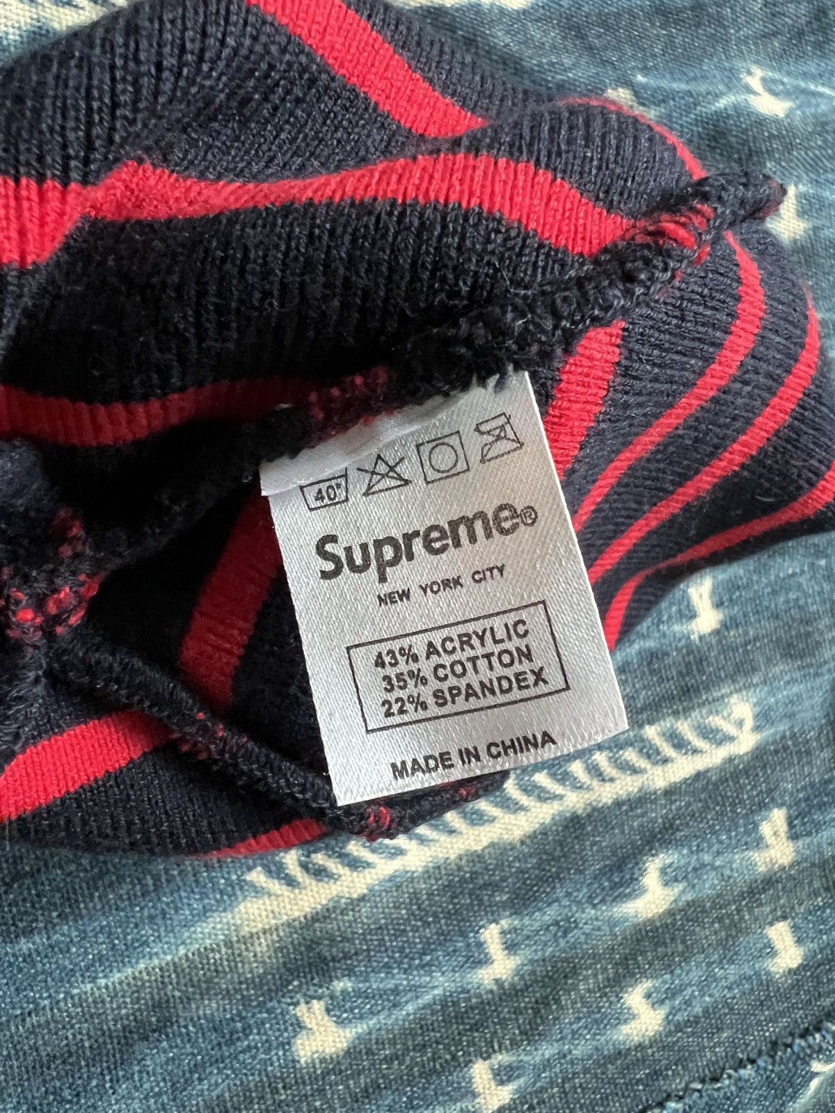 Supreme OG Supreme Stripe Beanie 05FW Size ONE SIZE - 7 Thumbnail