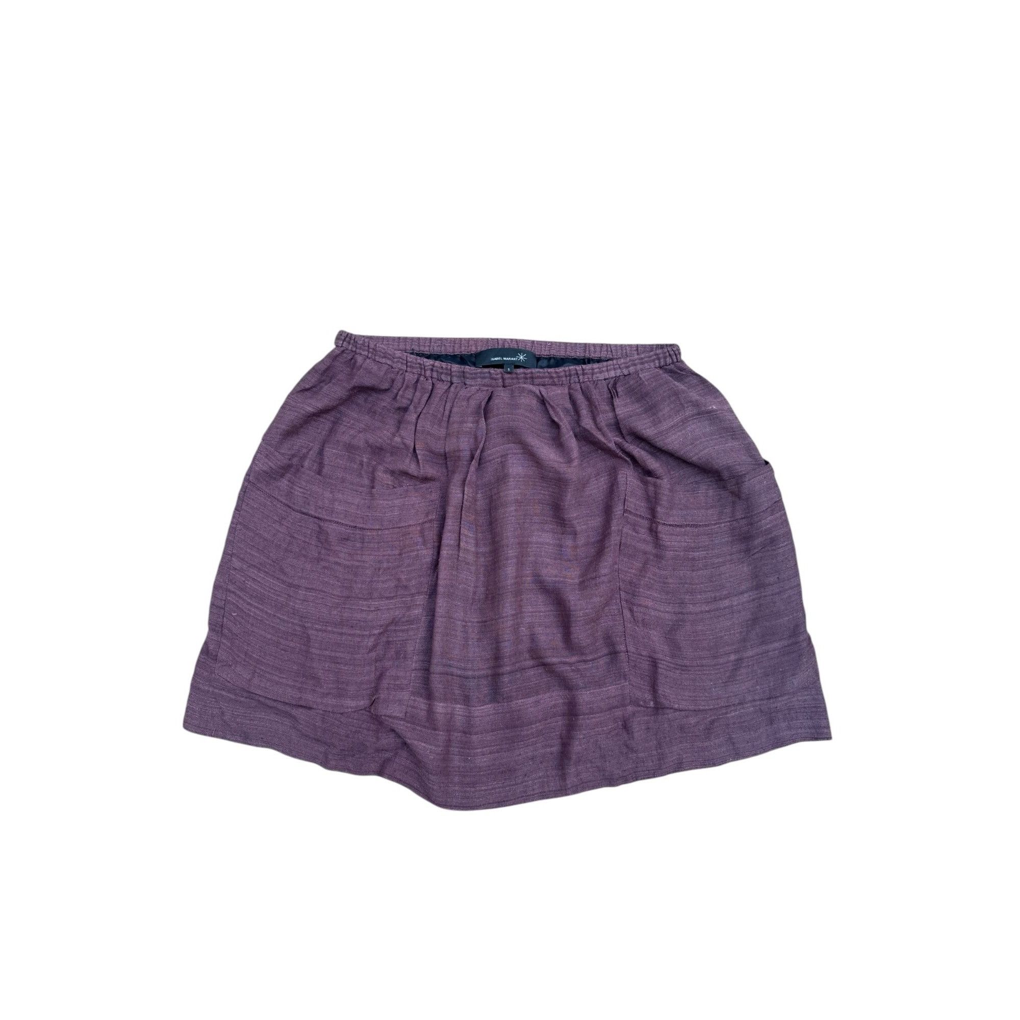 Isabel Marant Eggplant Silk Skirt Size 26" / US 2 / IT 38 - 1 Thumbnail