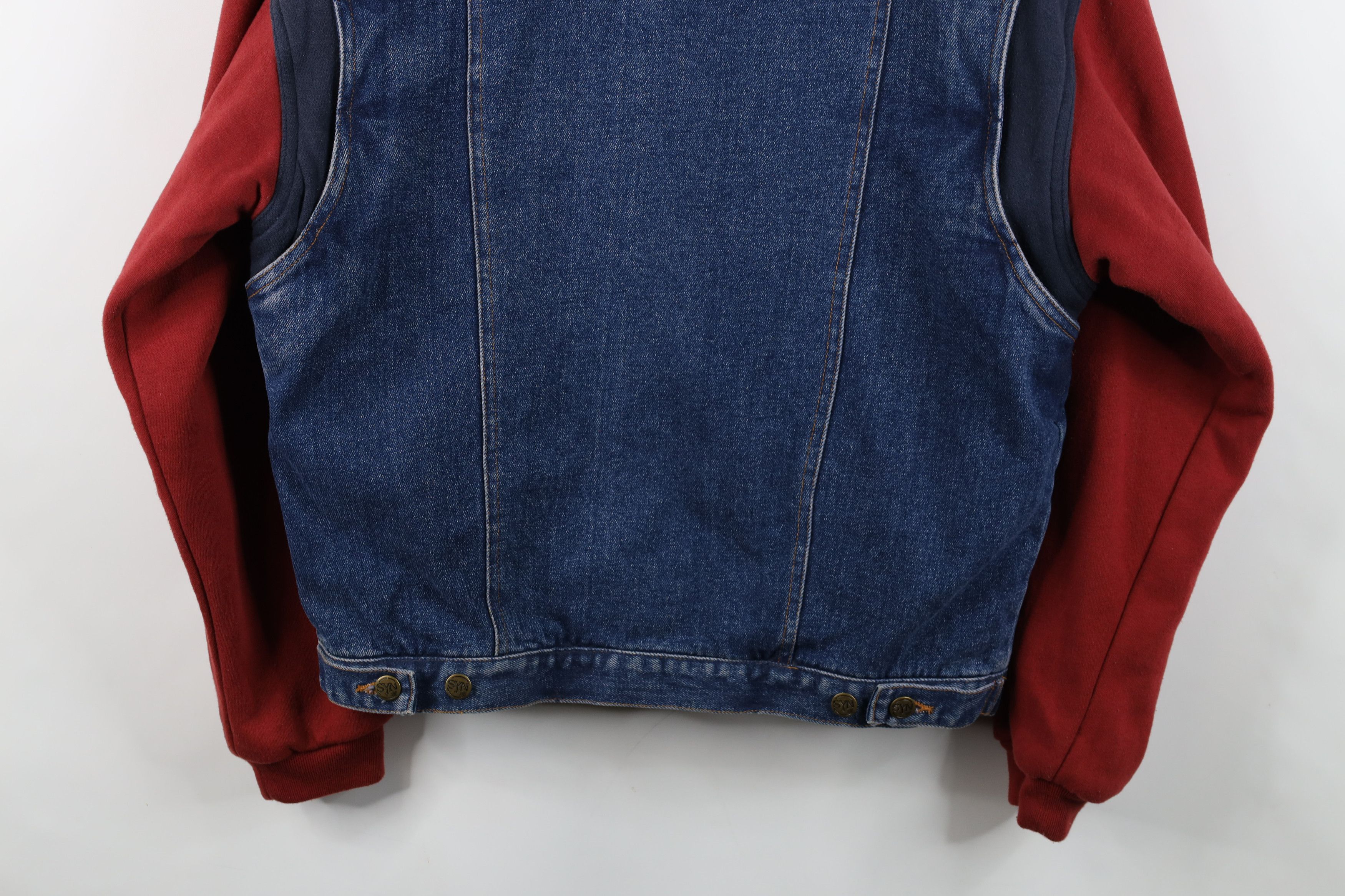 Vintage Vintage 90s Y2K Streetwear Hooded Denim Jean Trucker Jacket Size US S / EU 44-46 / 1 - 14 Thumbnail