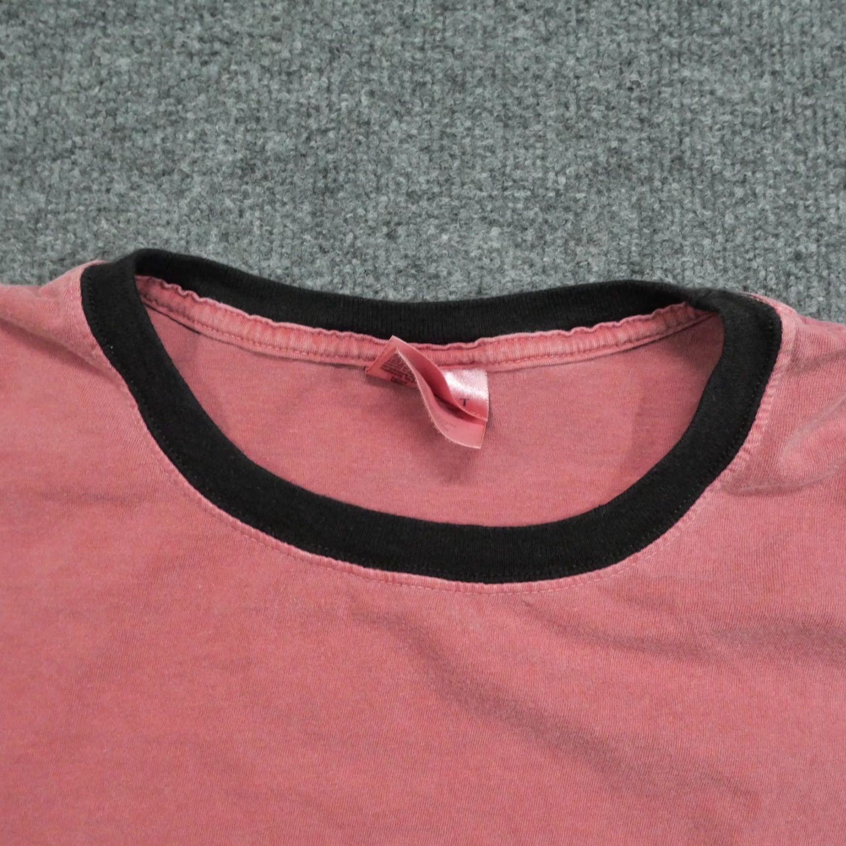 Vintage VINTAGE Unbranded T Shirt Adult XL Red Black Ringer Nuclear Symbol Logo Short Sleeve Crew Neck Cotton Knit Men Mens Size US XL / EU 56 / 4 - 4 Thumbnail