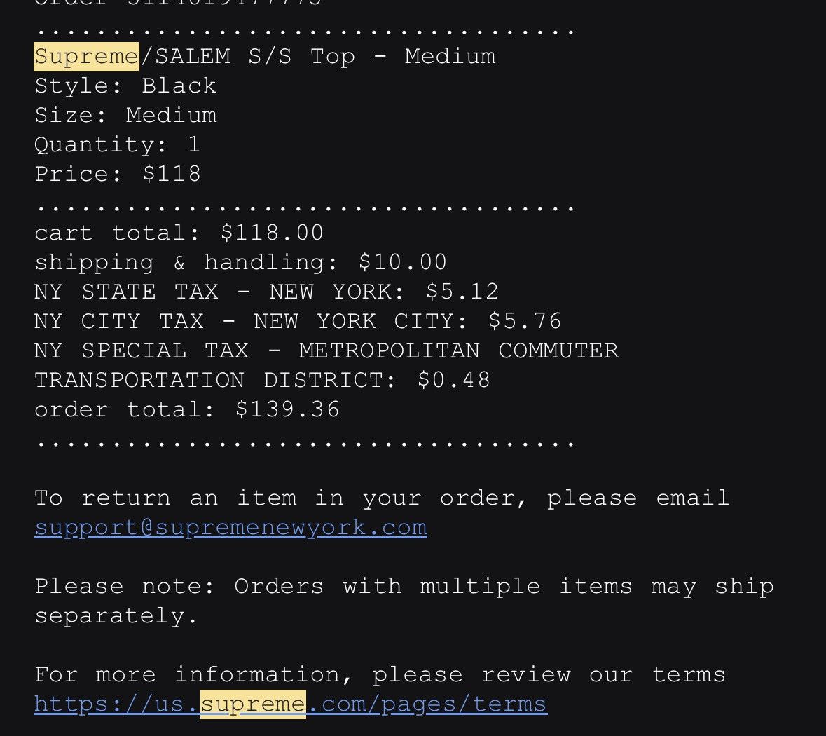 S4LEM × Supreme Supreme/SALEM S/S Top - Medium Size US M / EU 48-50 / 2 - 2 Thumbnail