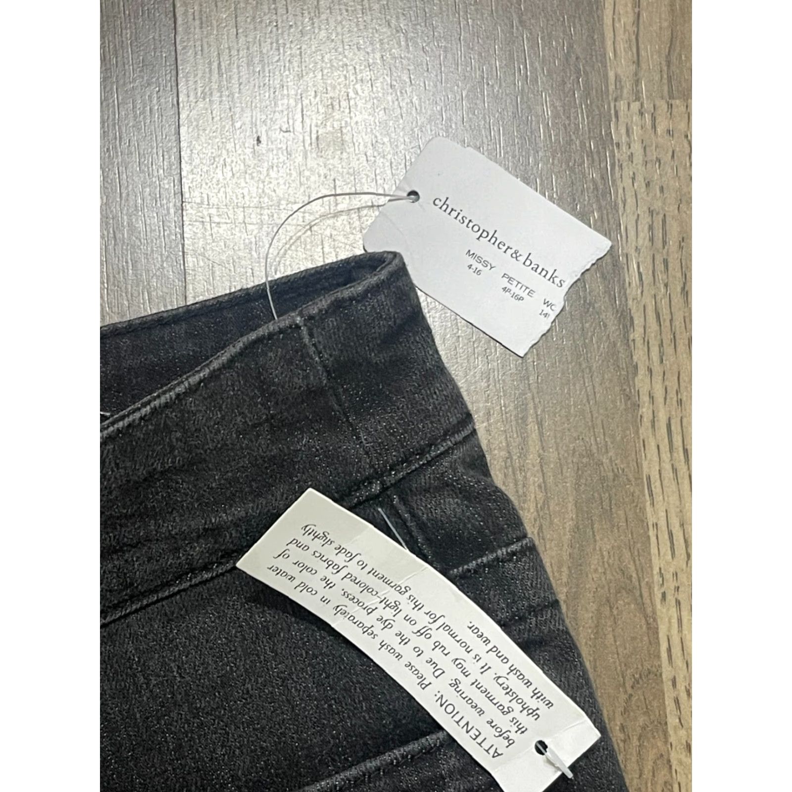 Vintage Christopher Banks Jeans Women's 6 Black Denim Straight Leg Pockets NWT Size 28" / US 6 / IT 42 - 7 Thumbnail