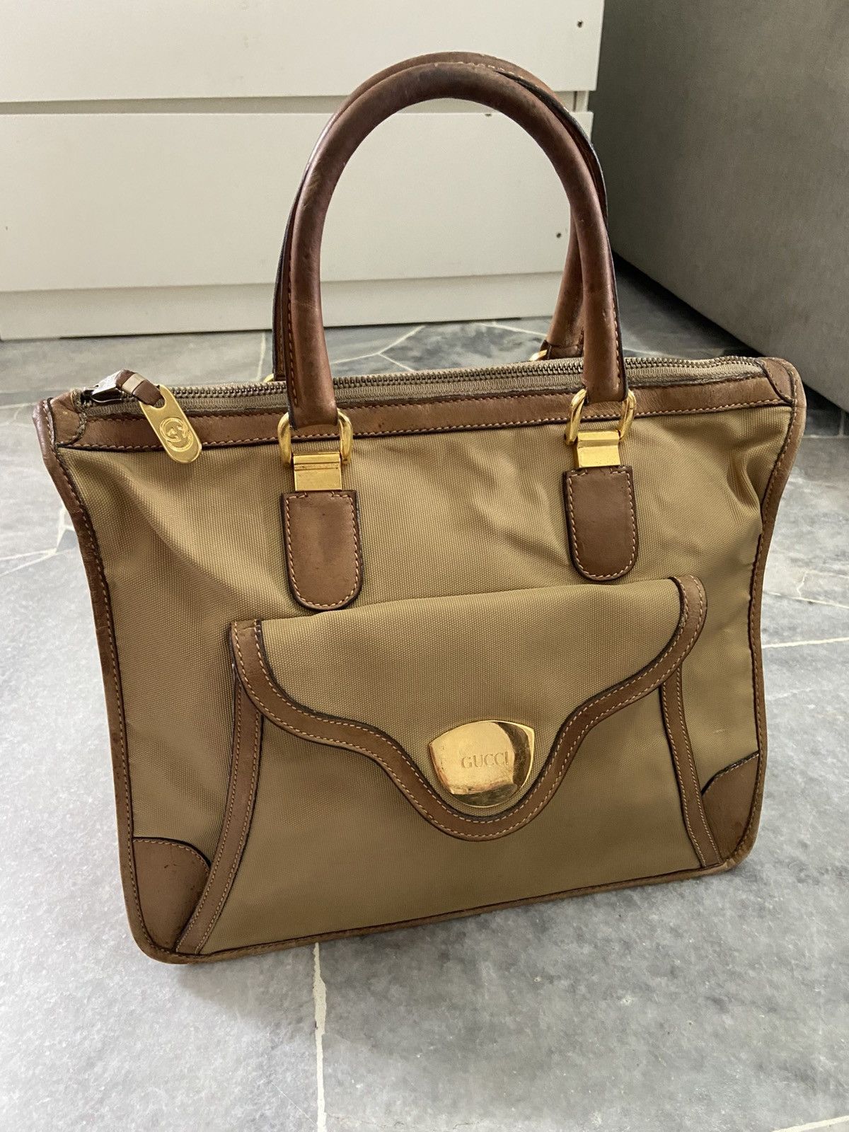 Gucci Vintage Gucci Monogram Canvas GG Leather Bag Size ONE SIZE - 11 Thumbnail