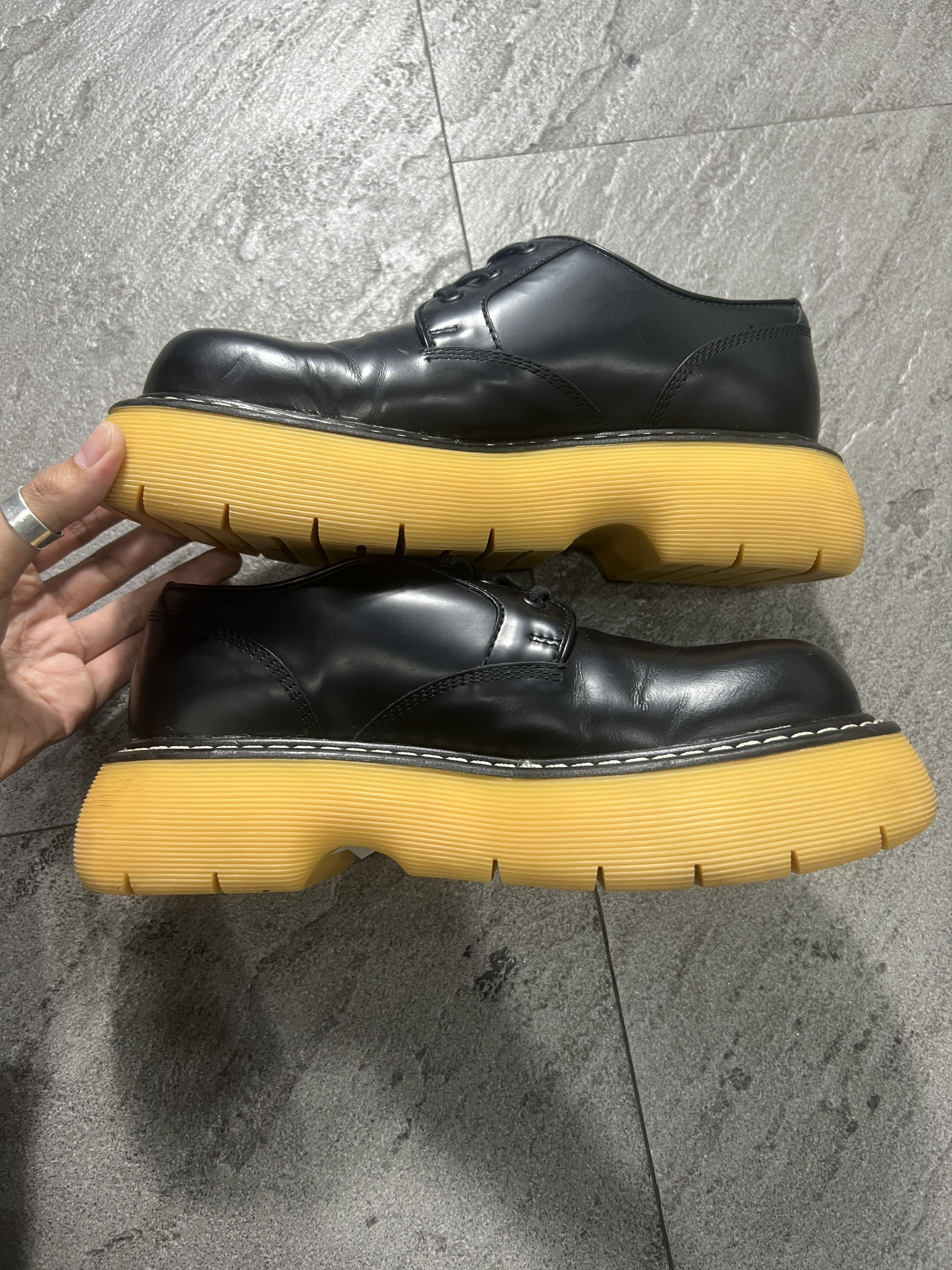 Bottega Veneta Bottega Veneta Leather Derby Lug Sole Black 40 Size US 7 / EU 40 - 6 Thumbnail