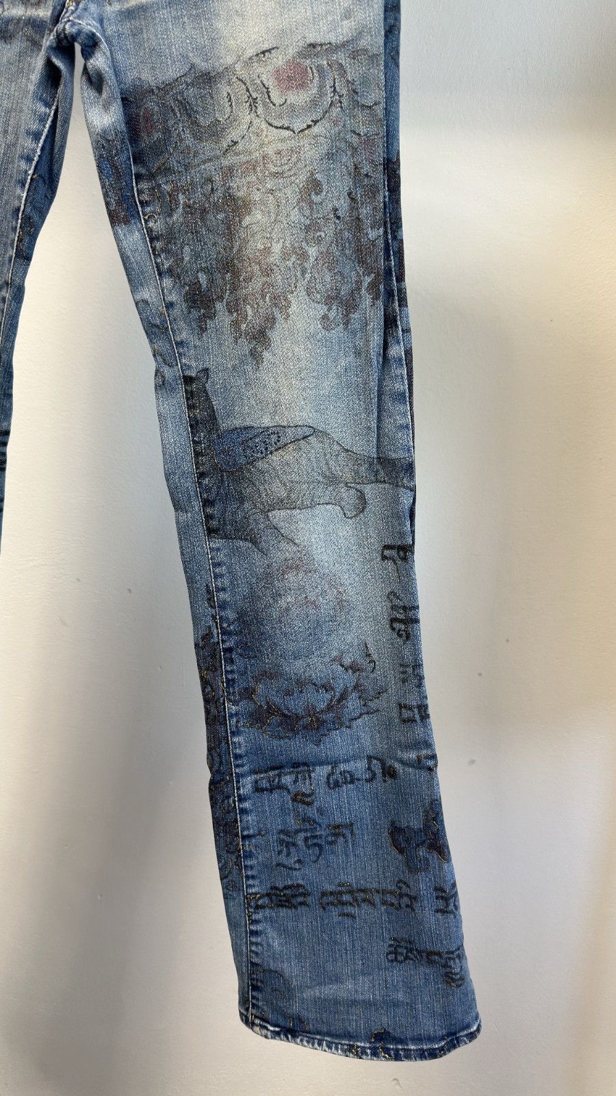 Roberto Cavalli A/W 2003 Roberto Cavalli Asian Fantasies Tattoo Flare Denim Size 25" / US 0 / IT 36 - 4 Thumbnail