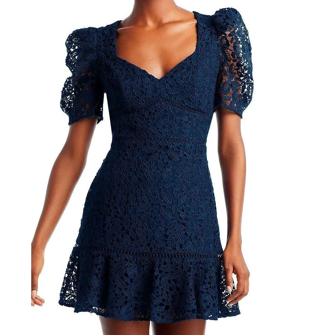 Other AQUA Women’s Crochet Lace Fit And Flare Dress | XS | NWT Size XS / US 0-2 / IT 36-38 - 1 Thumbnail