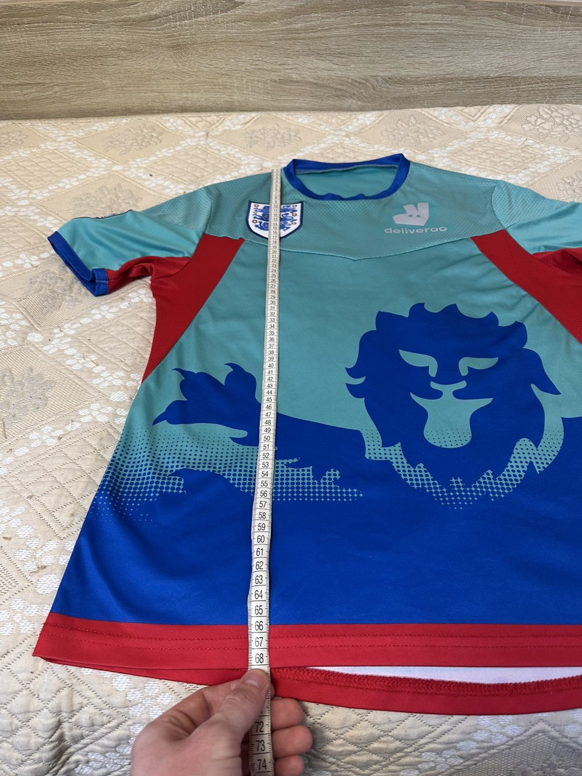 Vintage 🔥 England Deliveroo Football Soccer Jersey T Shirt Size US M / EU 48-50 / 2 - 9 Thumbnail