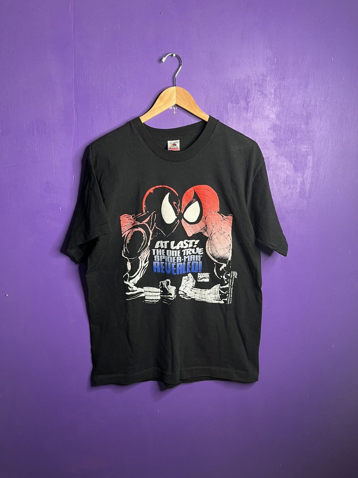 Marvel Comics × Vintage Vintage 1995 Marvel comics Spider-Man at last t-shirt Size US L / EU 52-54 / 3 - 1 Thumbnail