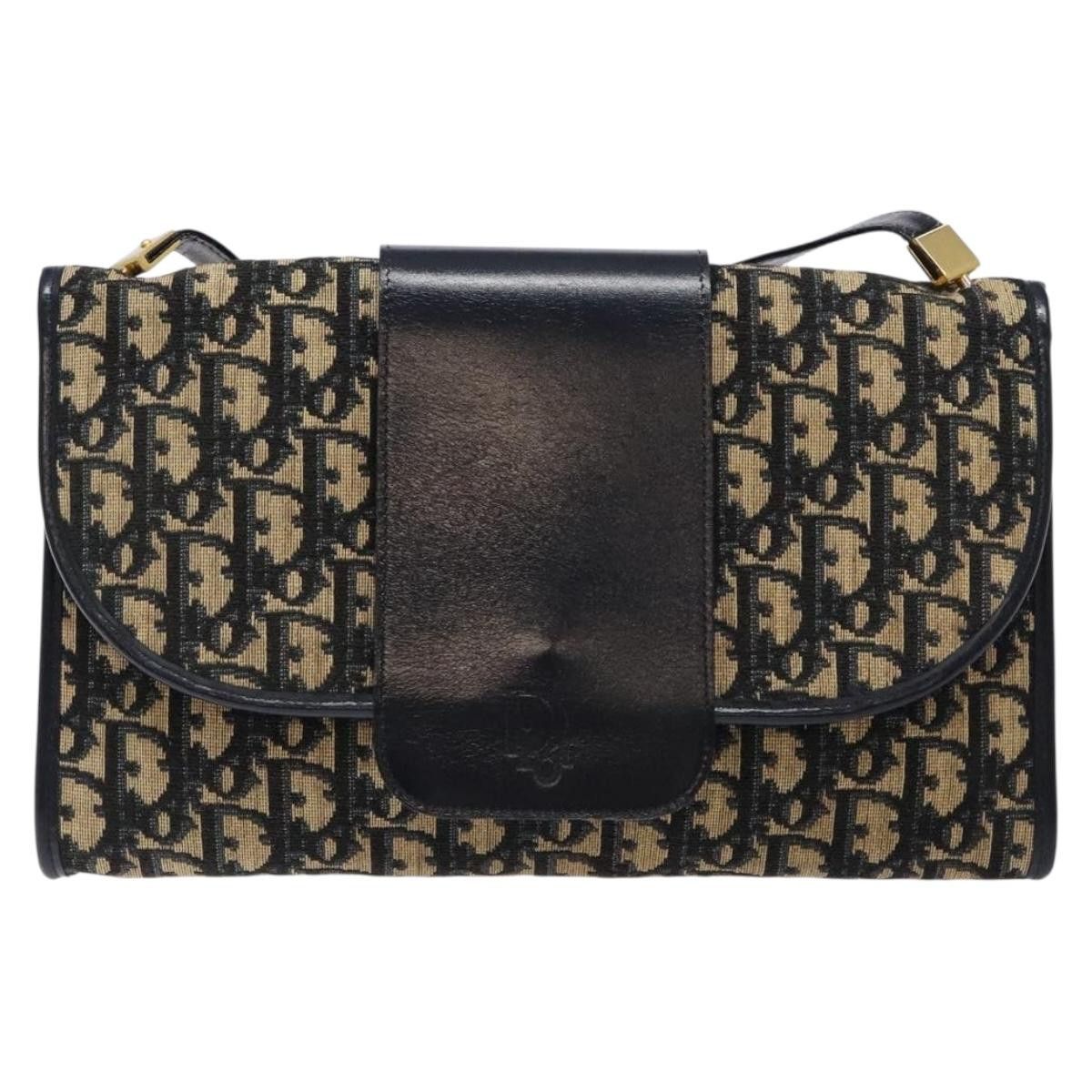 Dior DIOR Trotter Canvas Shoulder Bag Navy Gold Size ONE SIZE - 2 Thumbnail