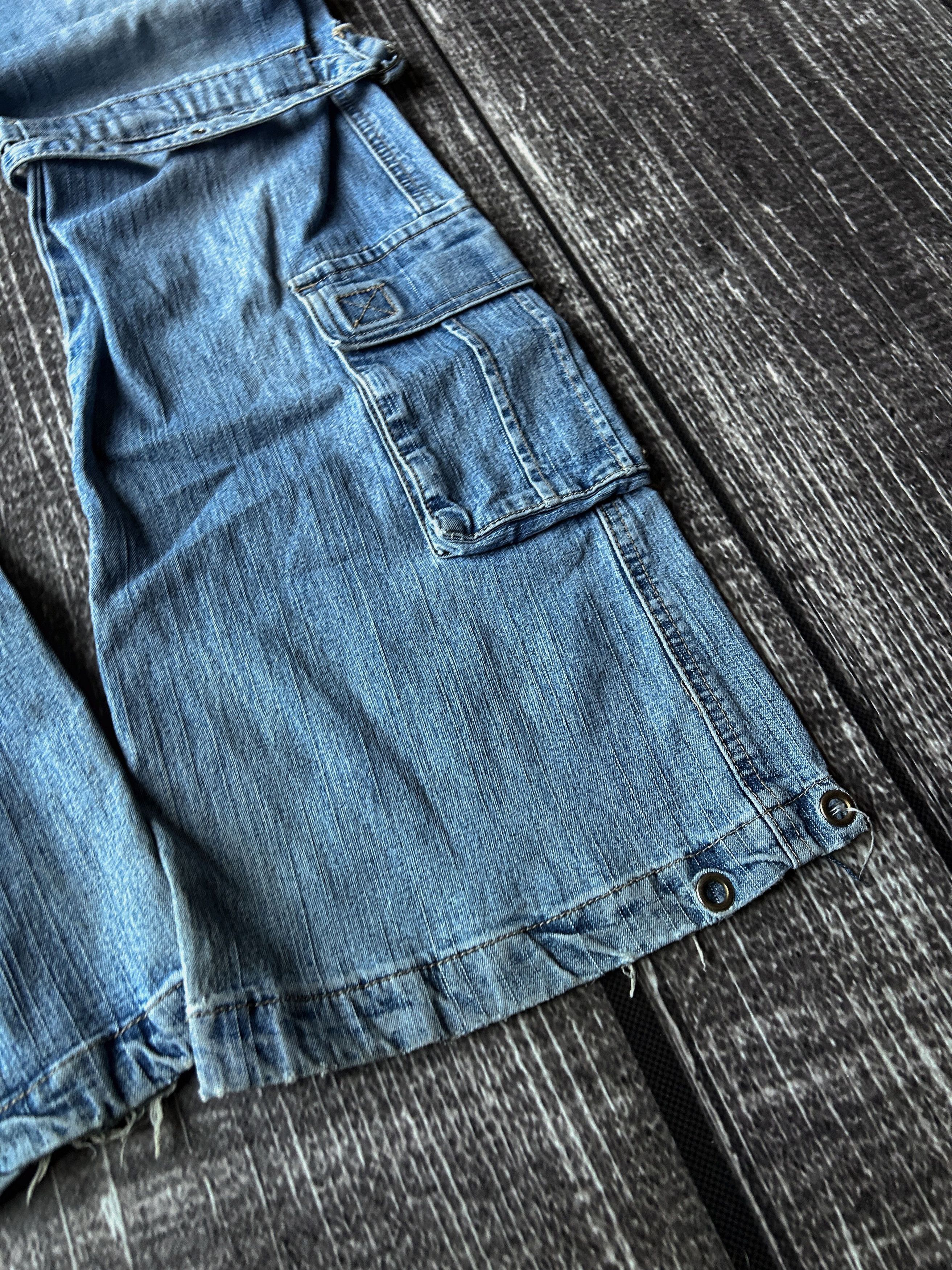 Other CRAZY VTG FLARED RICK OWENS STYLE WASHED CARGO JEANS Y2K Size US 30 / EU 46 - 5 Thumbnail