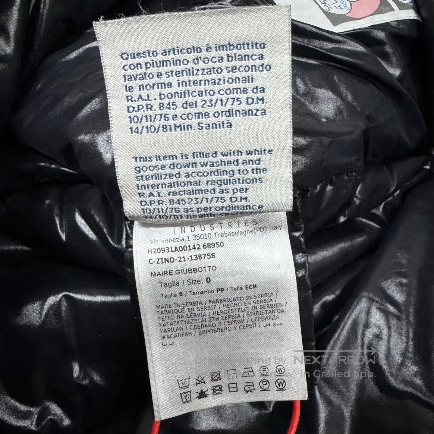 Moncler Moncler Sleeve-embroidered down jacket| Size XS / US 0-2 / IT 36-38 - 8 Thumbnail
