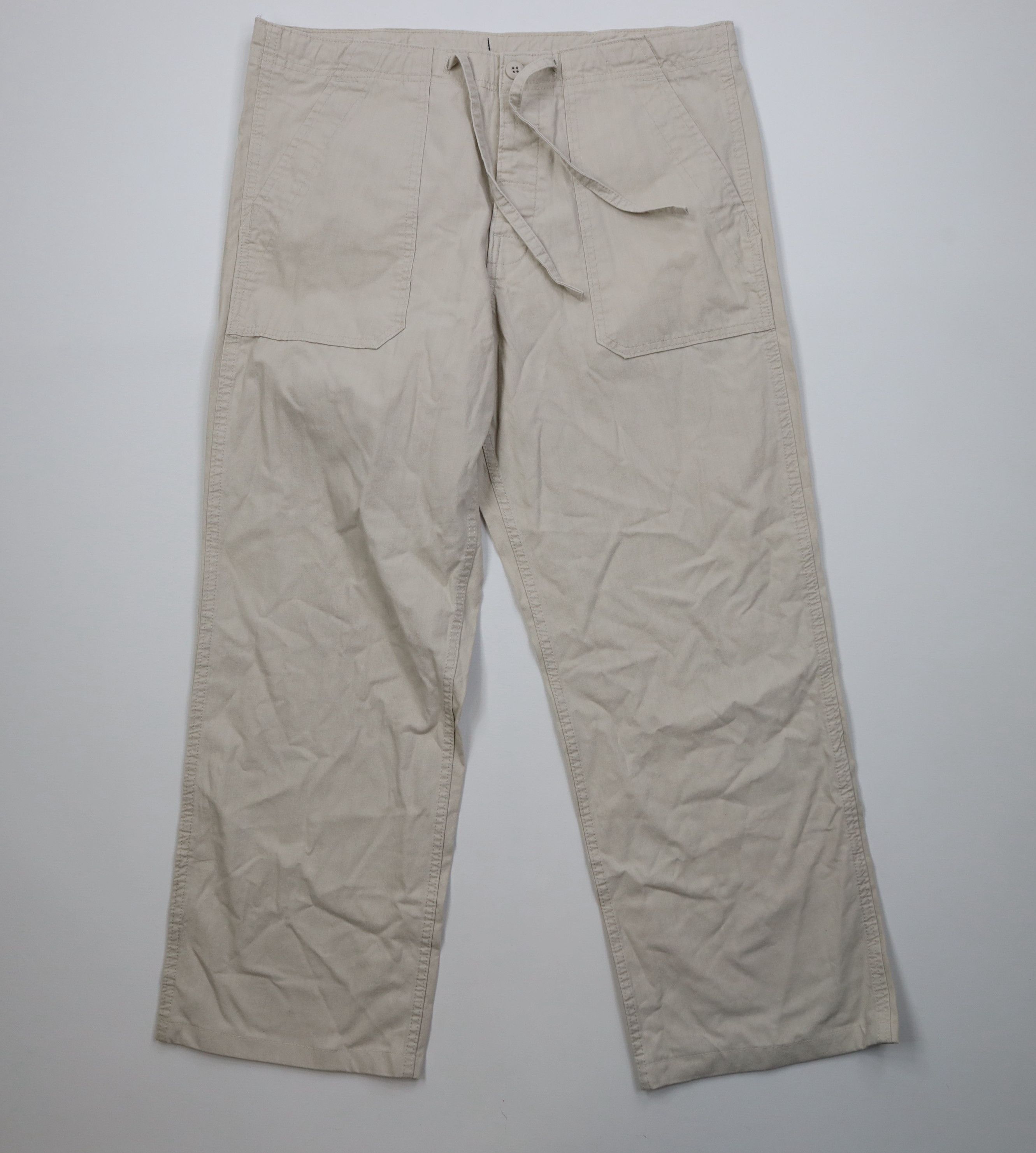 Gap Vintage Y2K 2001 Gap Fly Utility Wide Leg Pants Beige Cotton Size US 36 / EU 52 - 1 Thumbnail