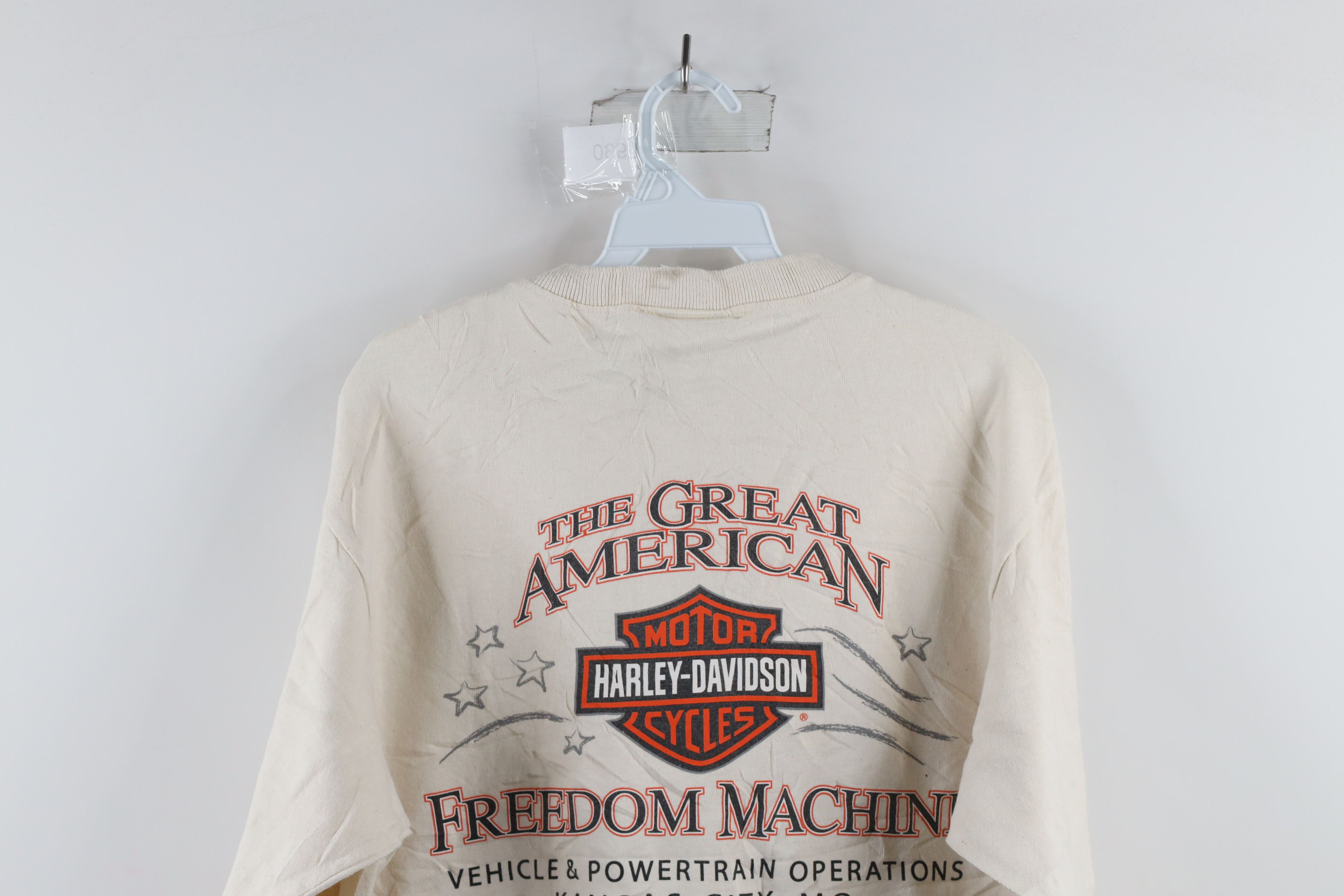 Harley Davidson Vintage Y2K 2004 Harley Davidson Tour Ribbed Knit T-Shirt Size US M / EU 48-50 / 2 - 12 Thumbnail