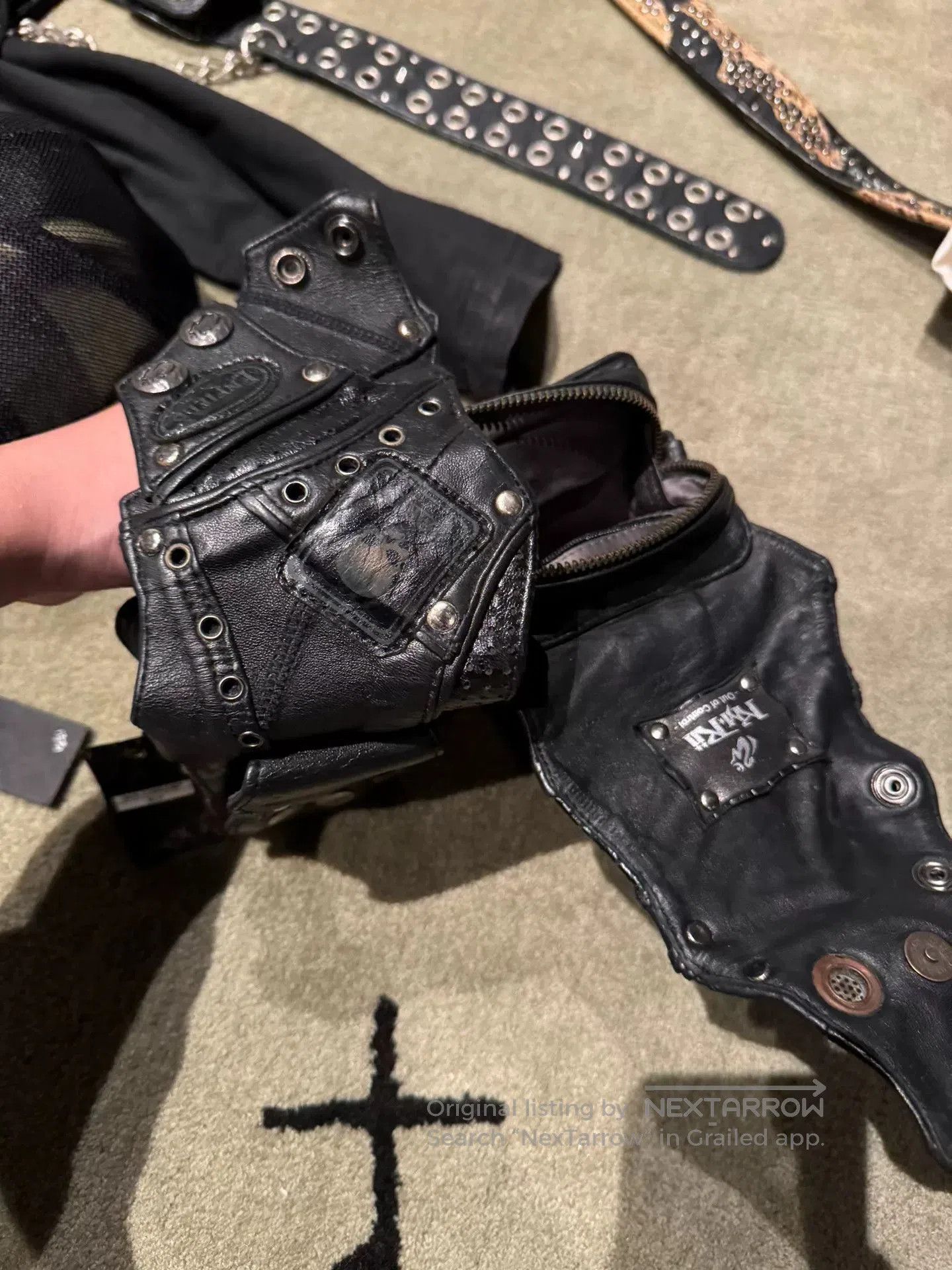 KMRii Kmrii Steampunk Leather Fanny Pack. Size ONE SIZE - 7 Thumbnail