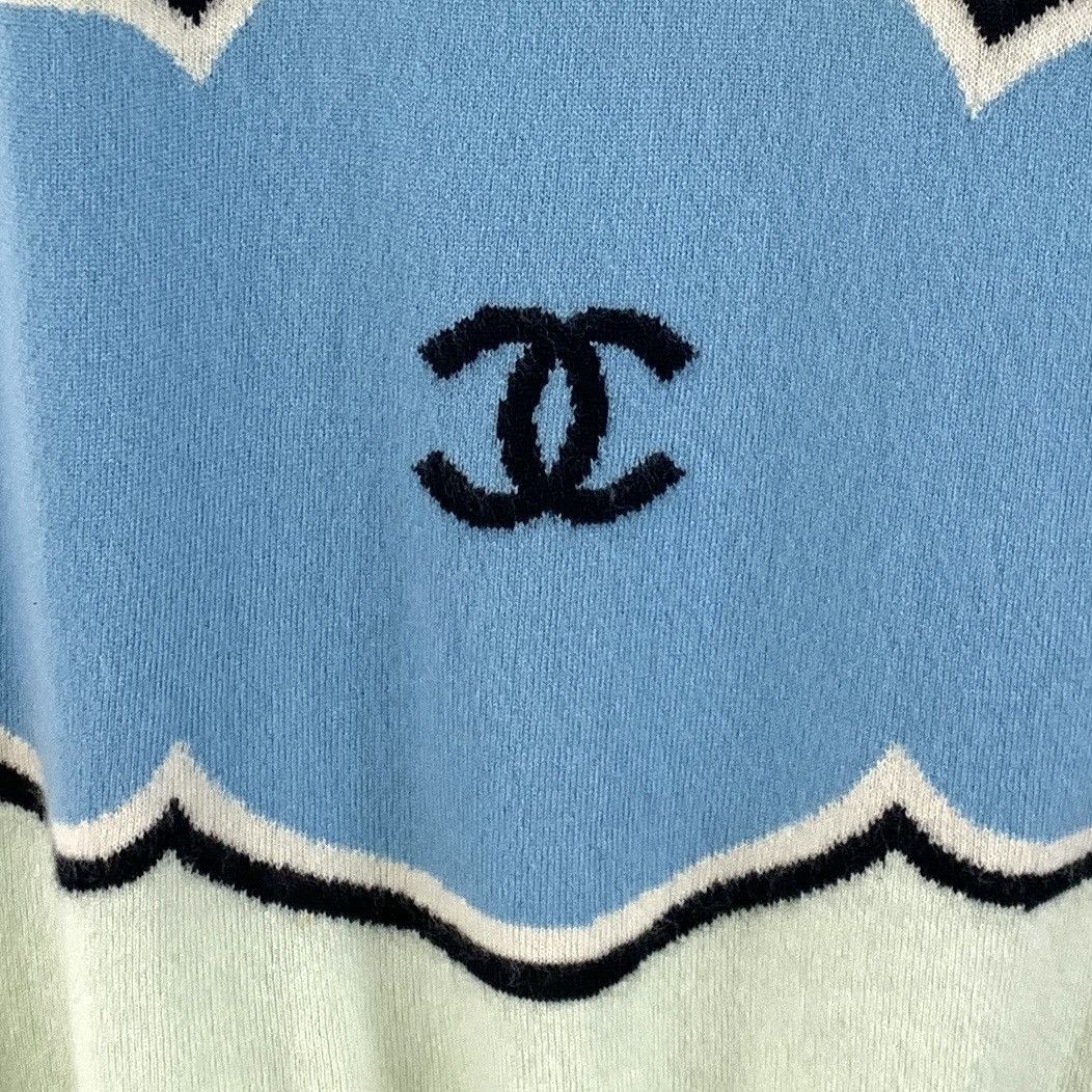 Chanel Chanel Logo Intarsia Cashmere Sleeveless Knit Dress K26WX Size XS / US 0-2 / IT 36-38 - 4 Thumbnail