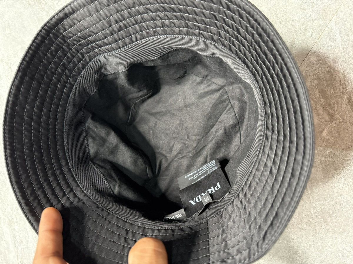 Prada Prada S/S 24 Re-Nylon Logo Plate Bucket Hat Size ONE SIZE - 5 Thumbnail