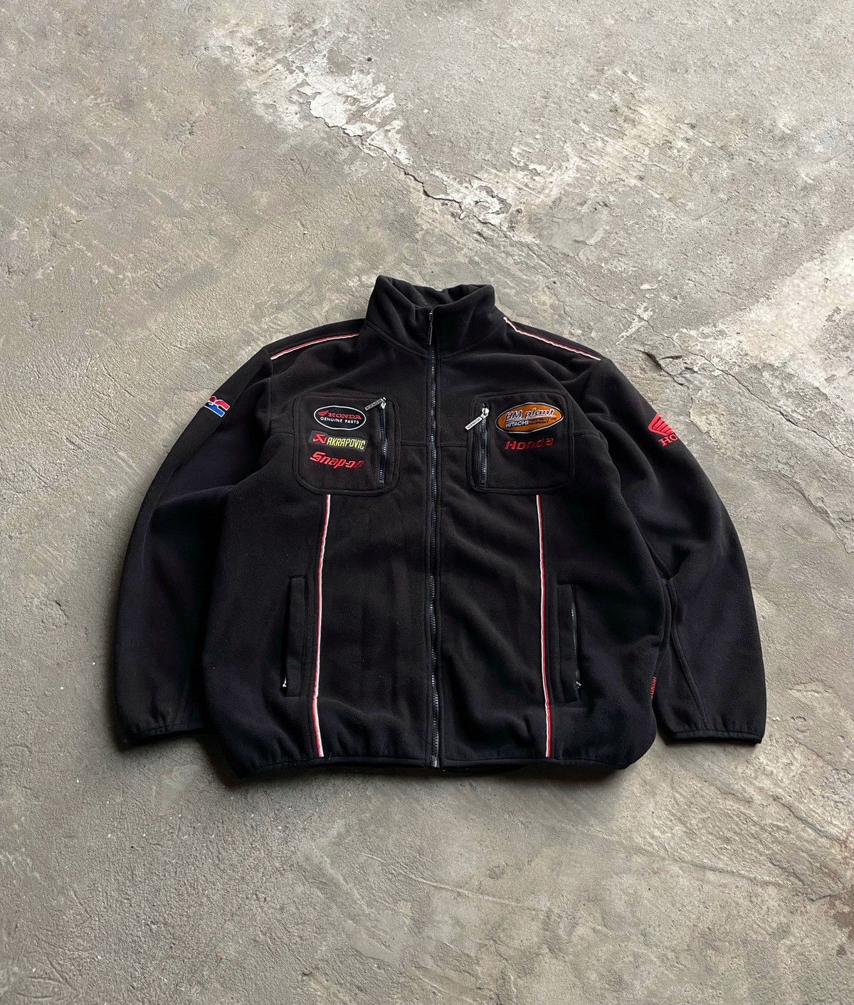 Honda Vintage Japanese Honda Racing Fleece Zip Jacket Size US XL / EU 56 / 4 - 1 Thumbnail
