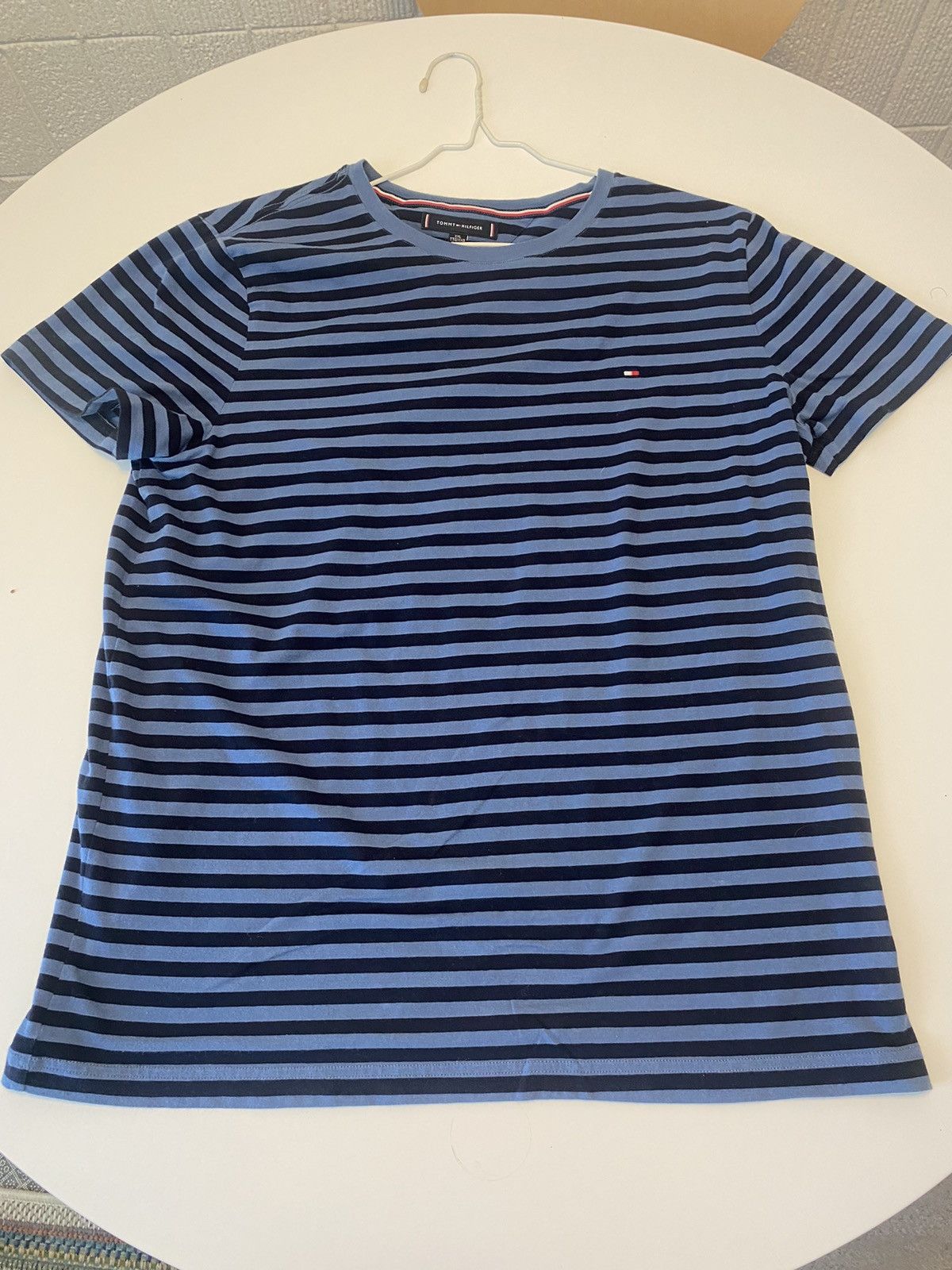 Tommy Hilfiger × Tommy Jeans Navy Blue Tommy Hilfiger Striped T-Shirt Size US XL / EU 56 / 4 - 1 Thumbnail