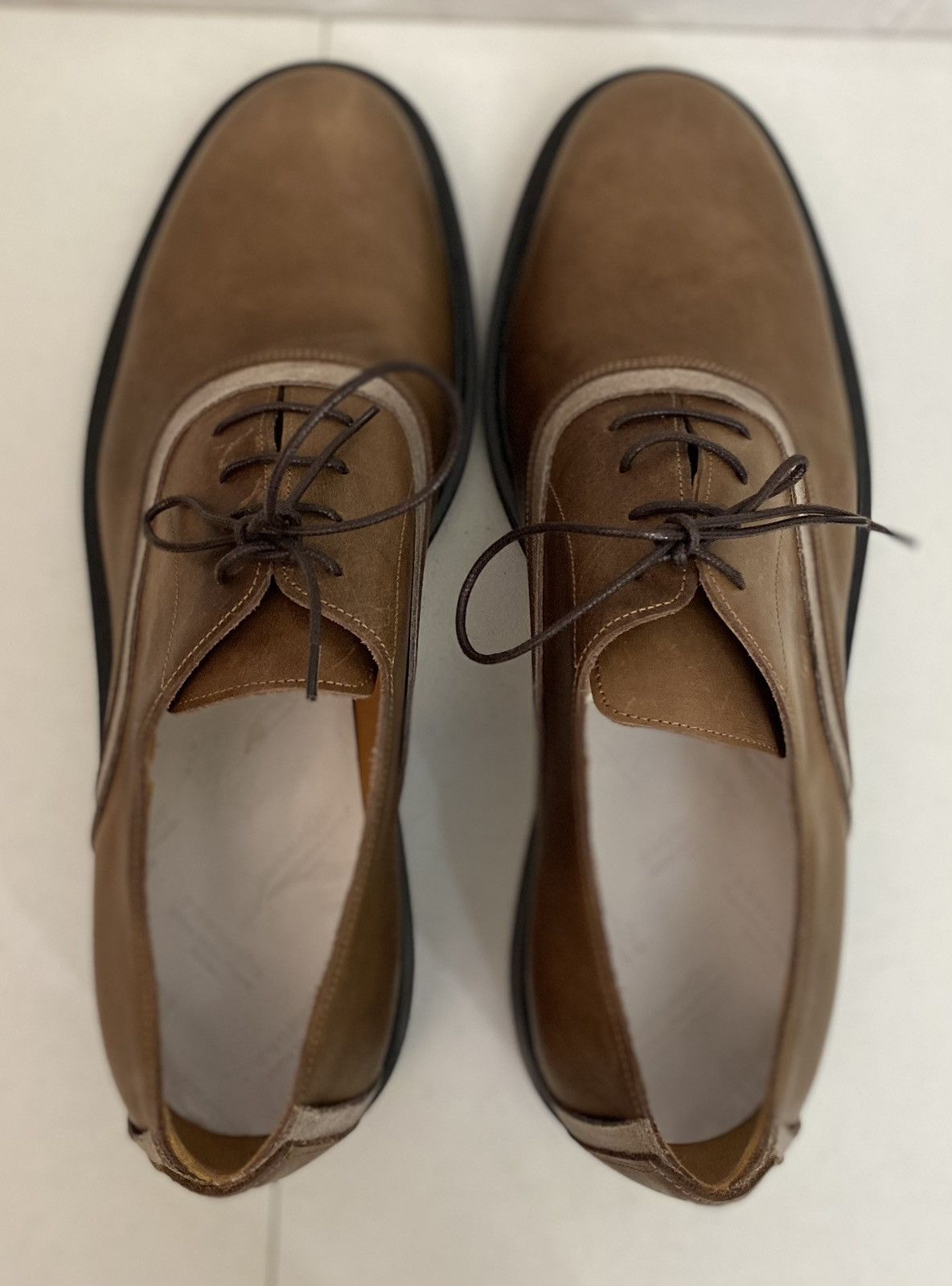 Maison Margiela Maison Margiela 22 🇮🇹 Brown Leather Suede Trim Oxfords 13 New Size US 13 / EU 46 - 7 Thumbnail