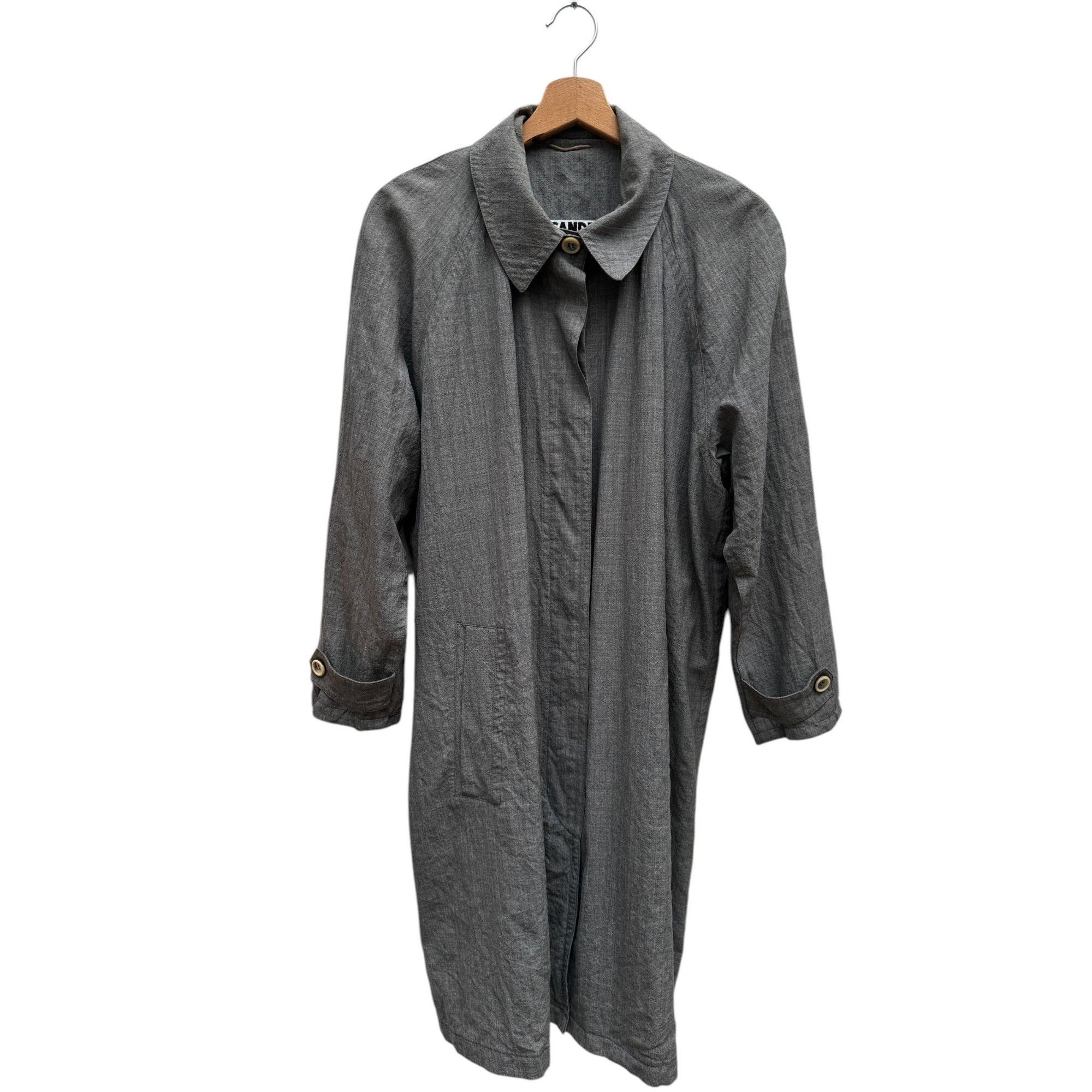 Jil Sander Grey Linen Cotton Coat Size M / US 6-8 / IT 42-44 - 2 Thumbnail