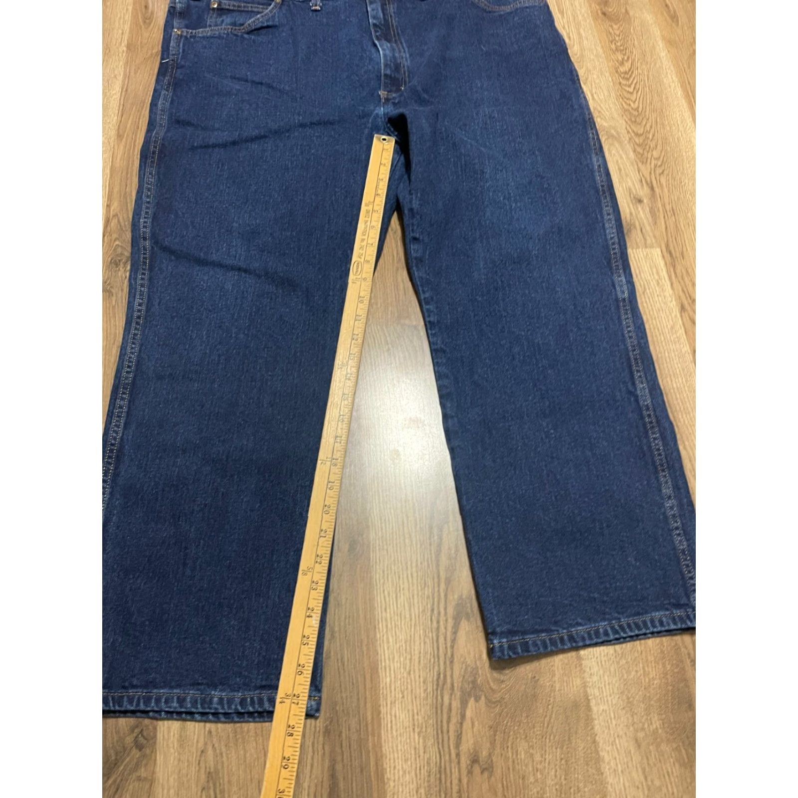 Vintage Work n' Sport Jeans Men's 46x28 Blue Denim Straight Leg Pockets Jeans Sports Style Regular Fit - 28 Inseam Pockets Mens Size US 30 / EU 46 - 6 Thumbnail