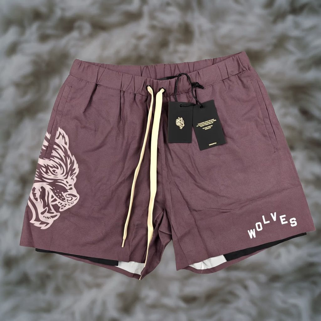 Darc Sport Darc Sport Compression Shorts Mens Medium Purple Pyramid V2 Wolves Lined New Size US 31 - 1 Thumbnail