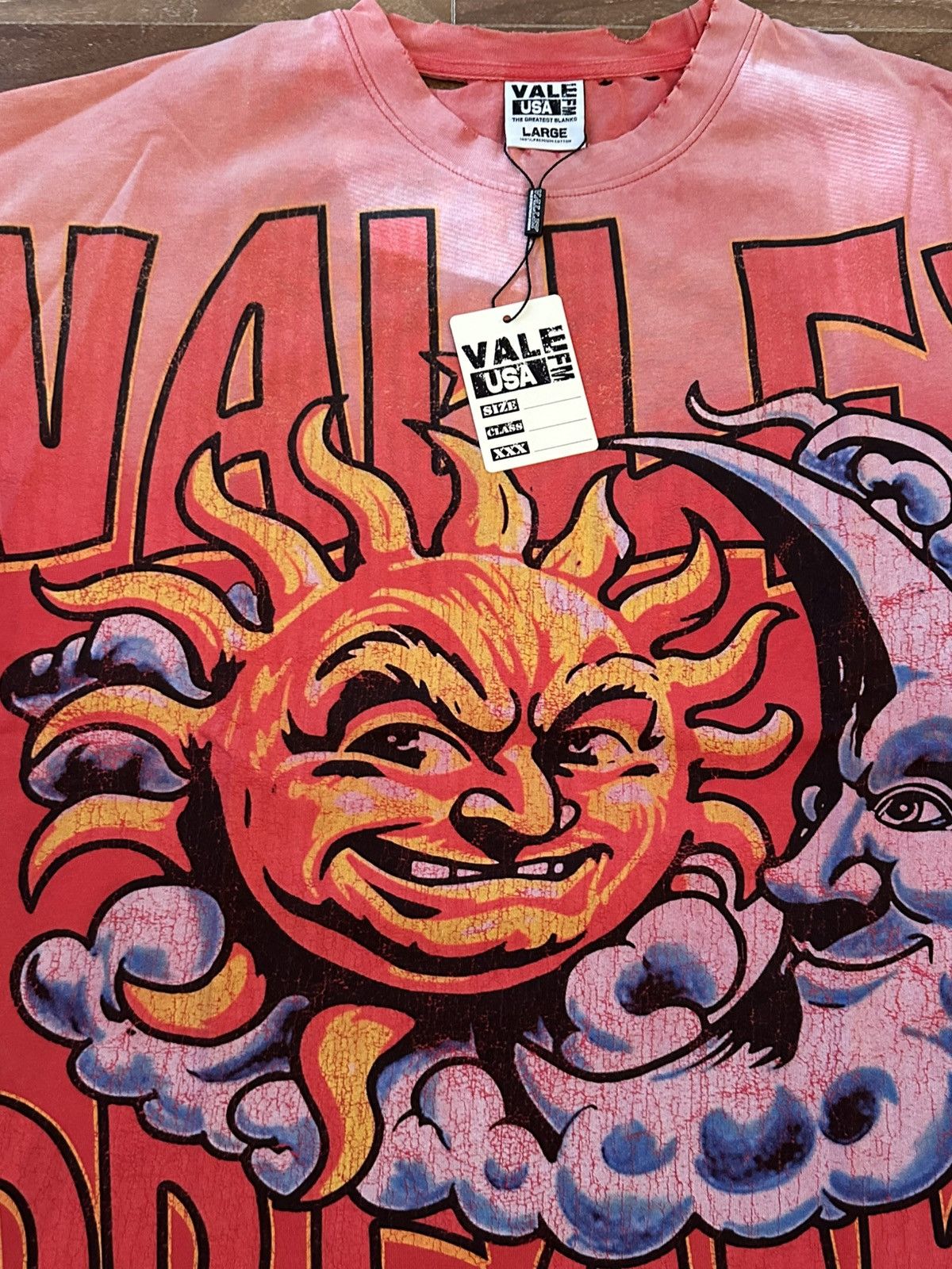 Vale Vale trashed red sun tee valley dreams t-shirt Size US XL / EU 56 / 4 - 2 Thumbnail