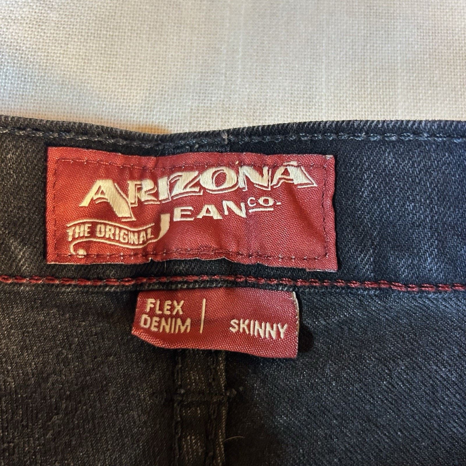 Arizona Jean Co. Arizona Slim Skinny Flex Denim 29x34 Jeans Dark Black Size US 29 - 2 Thumbnail