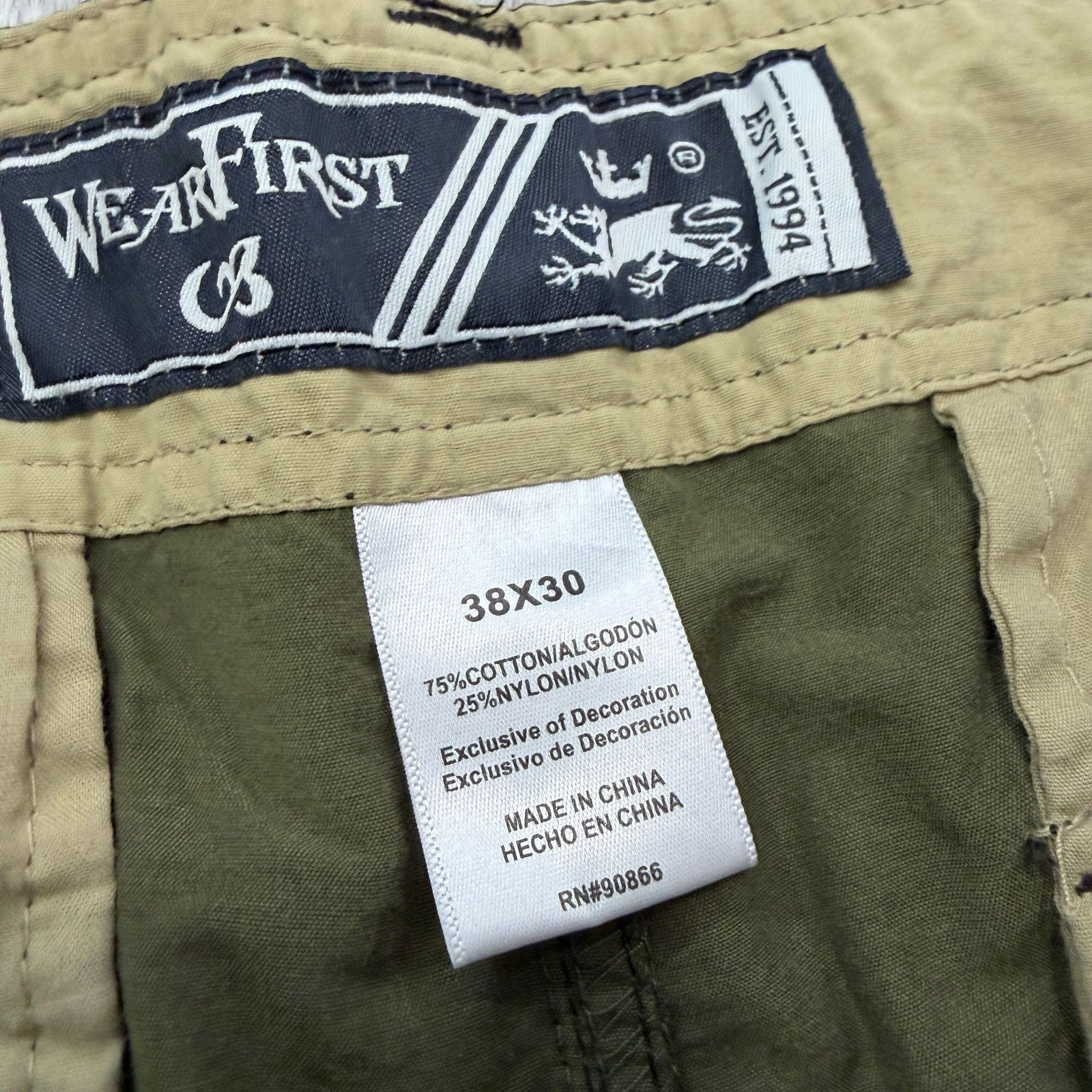 Vintage Vintage Wear First Cargo Pants 38x30 (Fits 38x25) Cropped Size US 38 / EU 54 - 4 Thumbnail