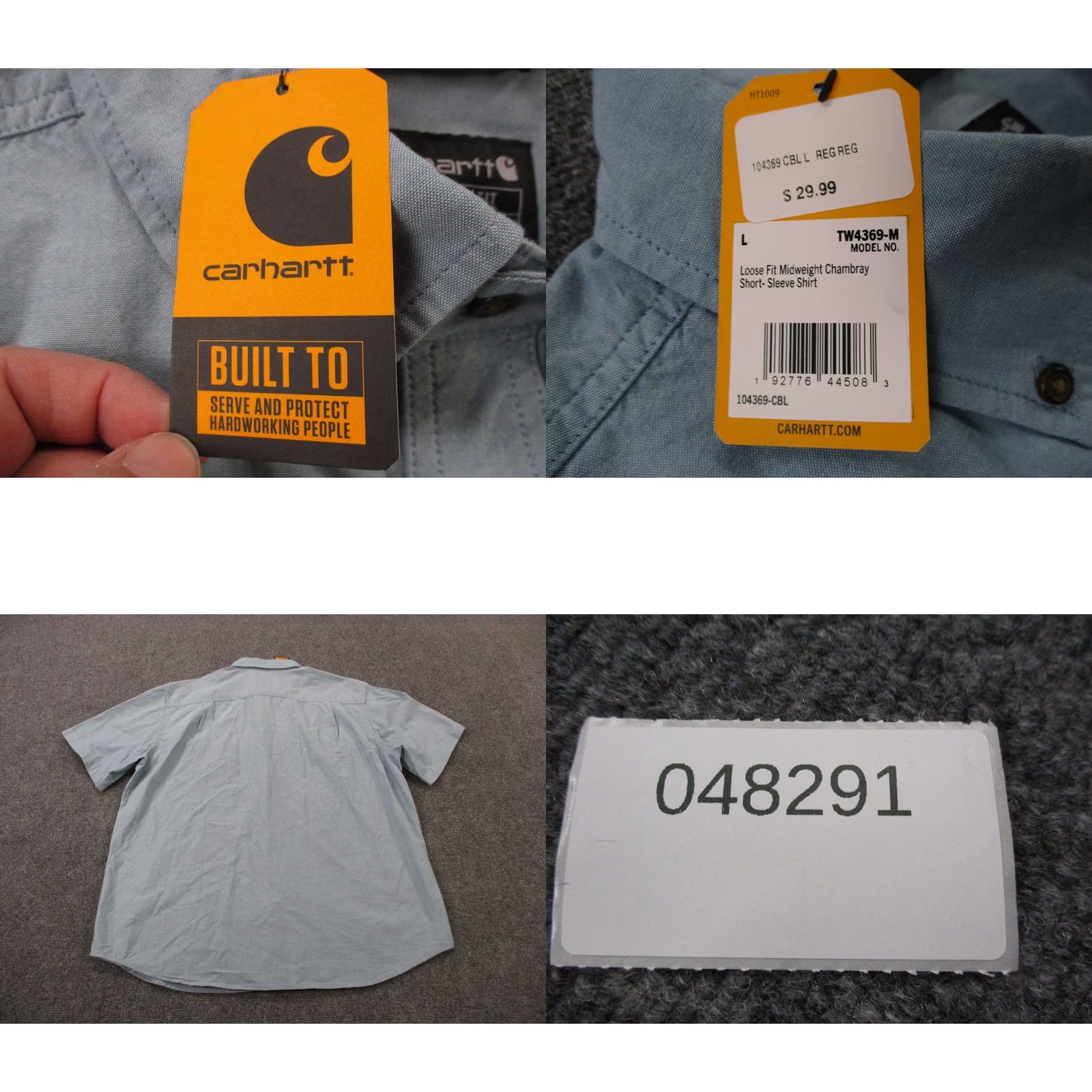 Carhartt Carhartt Shirt Mens L Blue Loose Fit Midweight Chambray Workwear NEW Size US L / EU 52-54 / 3 - 8 Thumbnail