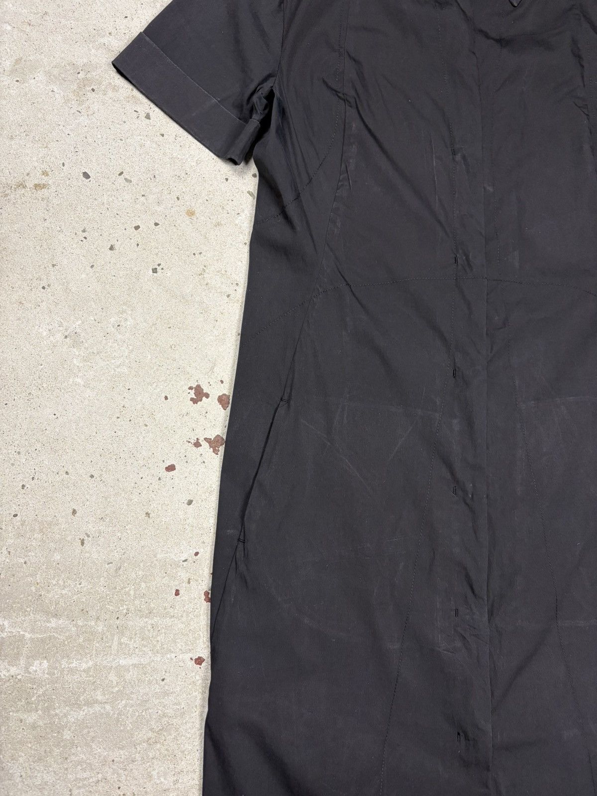 Jil Sander Jil Sander Black Shirtdress Midi Button Up Size XS / US 0-2 / IT 36-38 - 6 Thumbnail