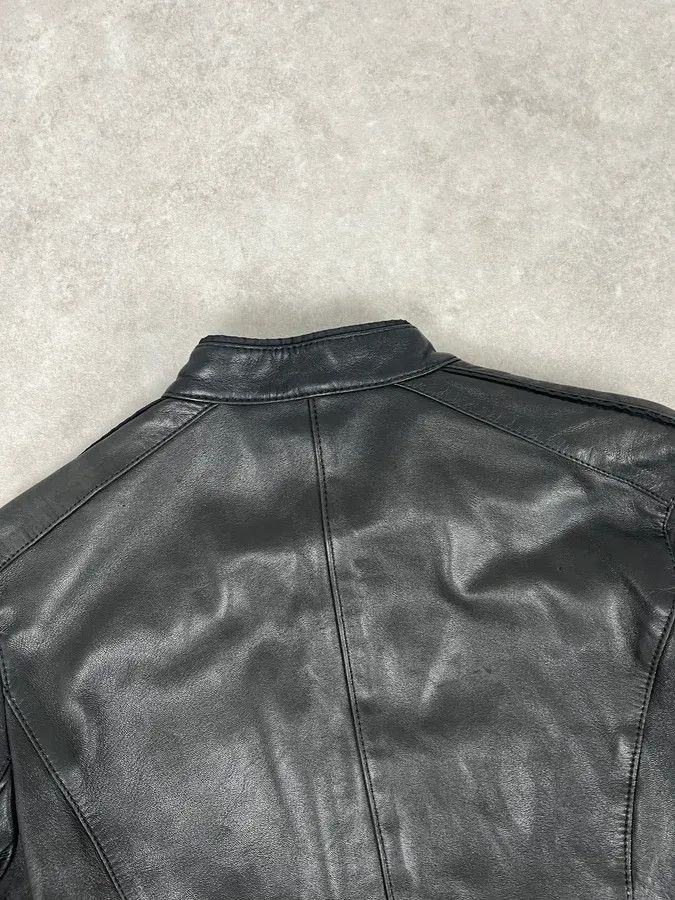 Prada 2000s Prada Black Biker Leather Jacket Size S / US 4 / IT 40 - 6 Thumbnail