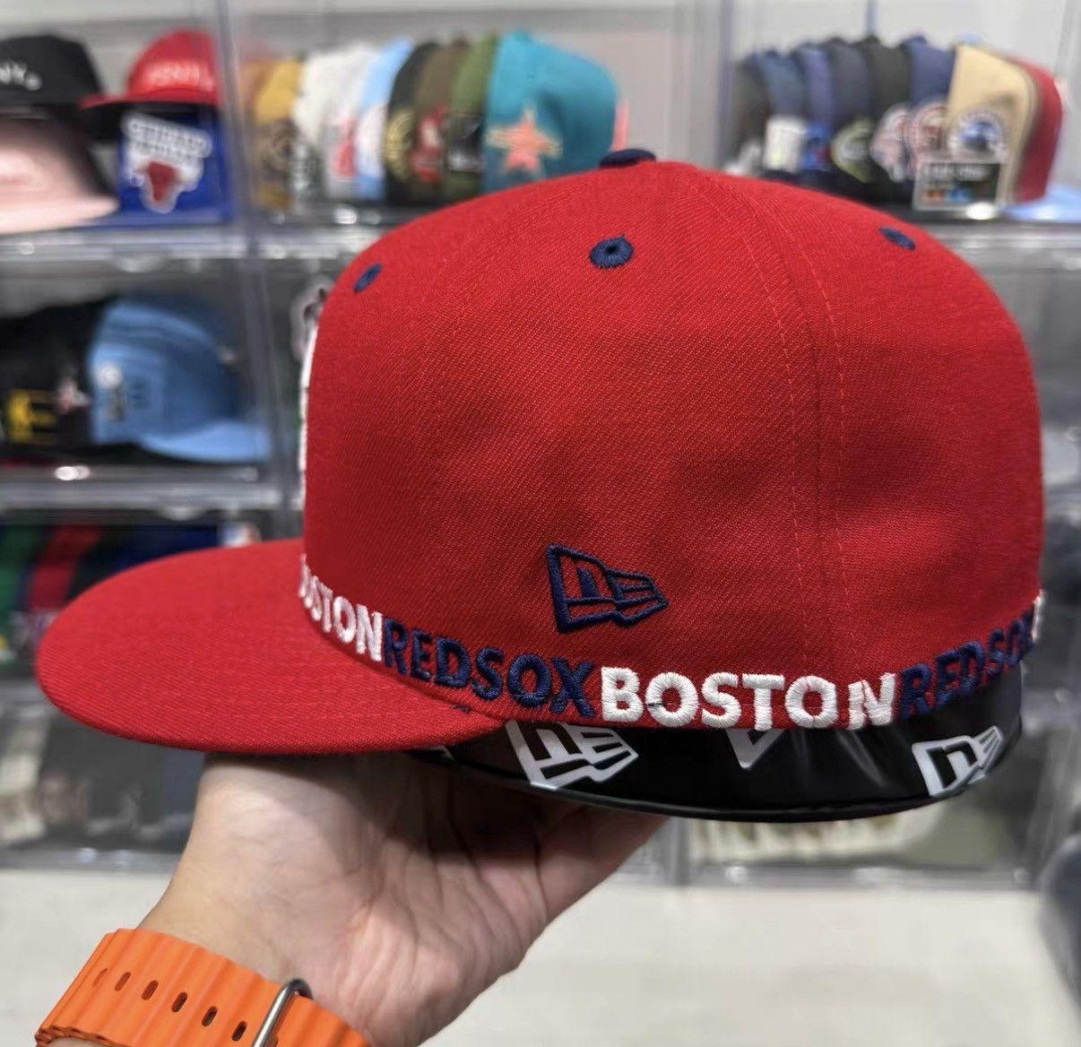 New Era New Era MLB Boston Red Sox Flat Brim Baseball Cap J32 Size ONE SIZE - 2 Thumbnail