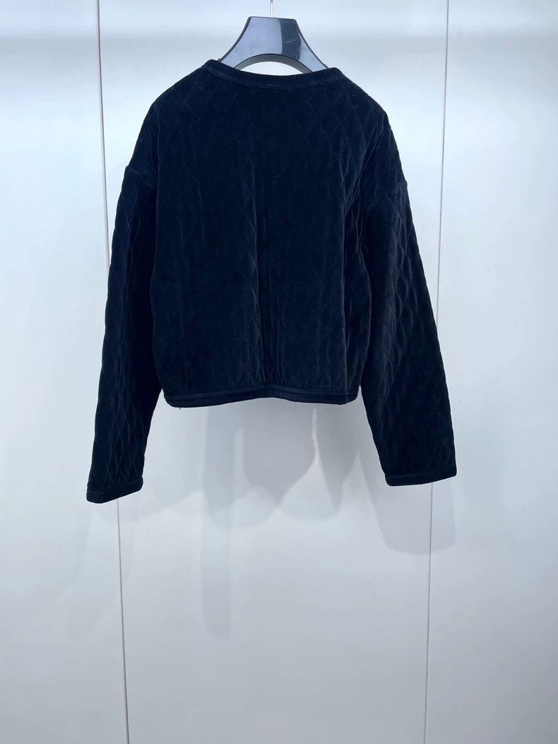 Celine Celine Black Velvet Quilted Jacket Size US L / EU 52-54 / 3 - 2 Thumbnail