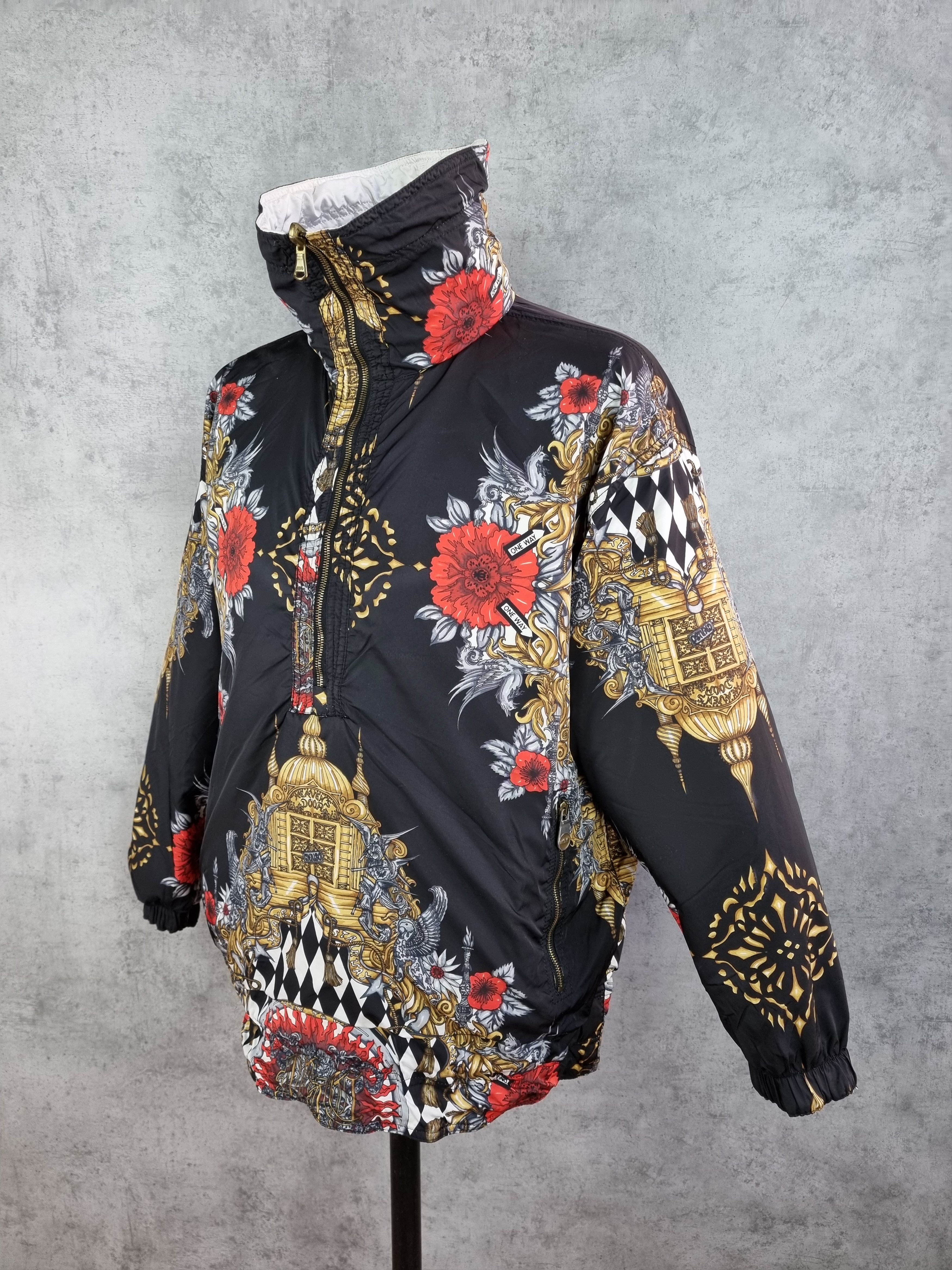 Japanese Brand 80s Stairway to Heaven 2 side Anorak jacket VERSACE style Size US L / EU 52-54 / 3 - 6 Thumbnail
