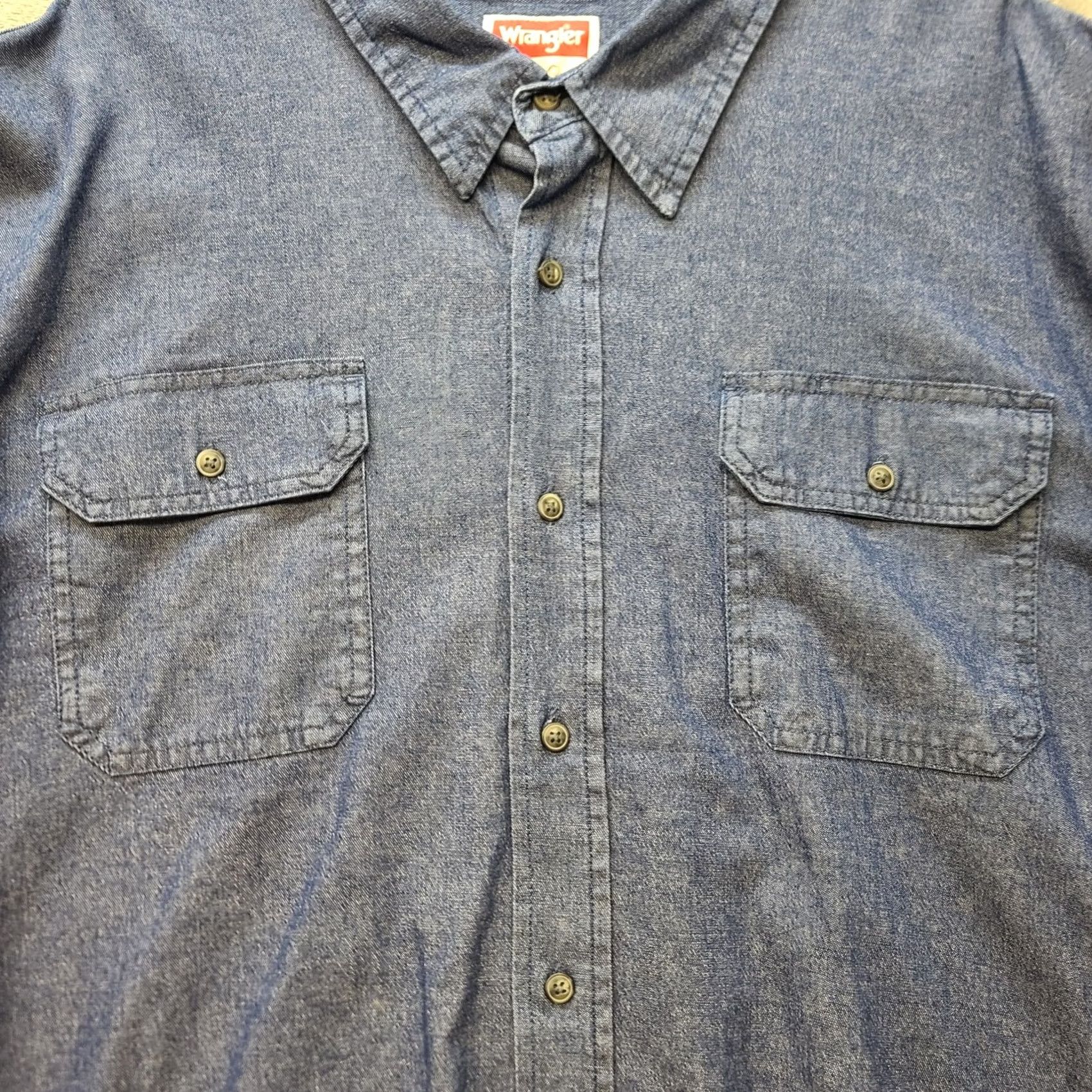 Wrangler VINTAGE Wrangler Shirt Mens 3XL Premium Quality Comfort Flex Denim Button Up Western Size US XXL / EU 58 / 5 - 5 Thumbnail