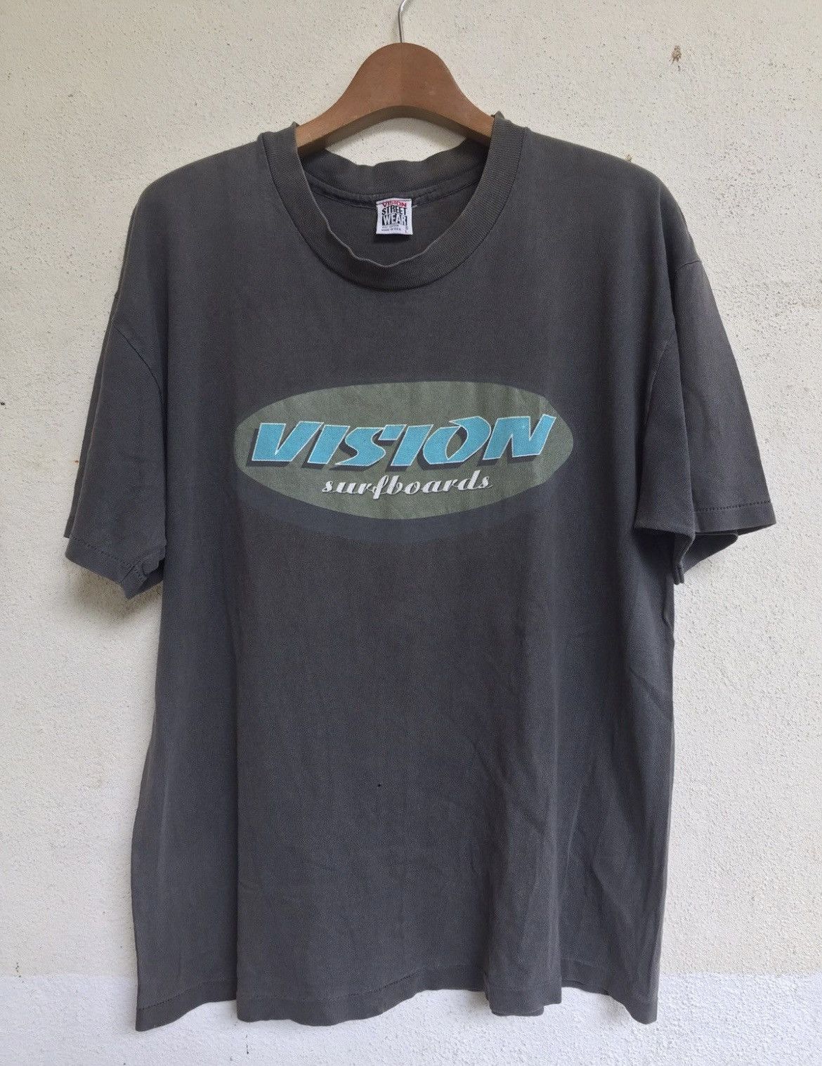 Vintage × Vision Streetwear × Welcome Skateboards Vintage 80s Vision Street Wear Surfboard Skateboard Tshirt Size US L / EU 52-54 / 3 - 1 Thumbnail
