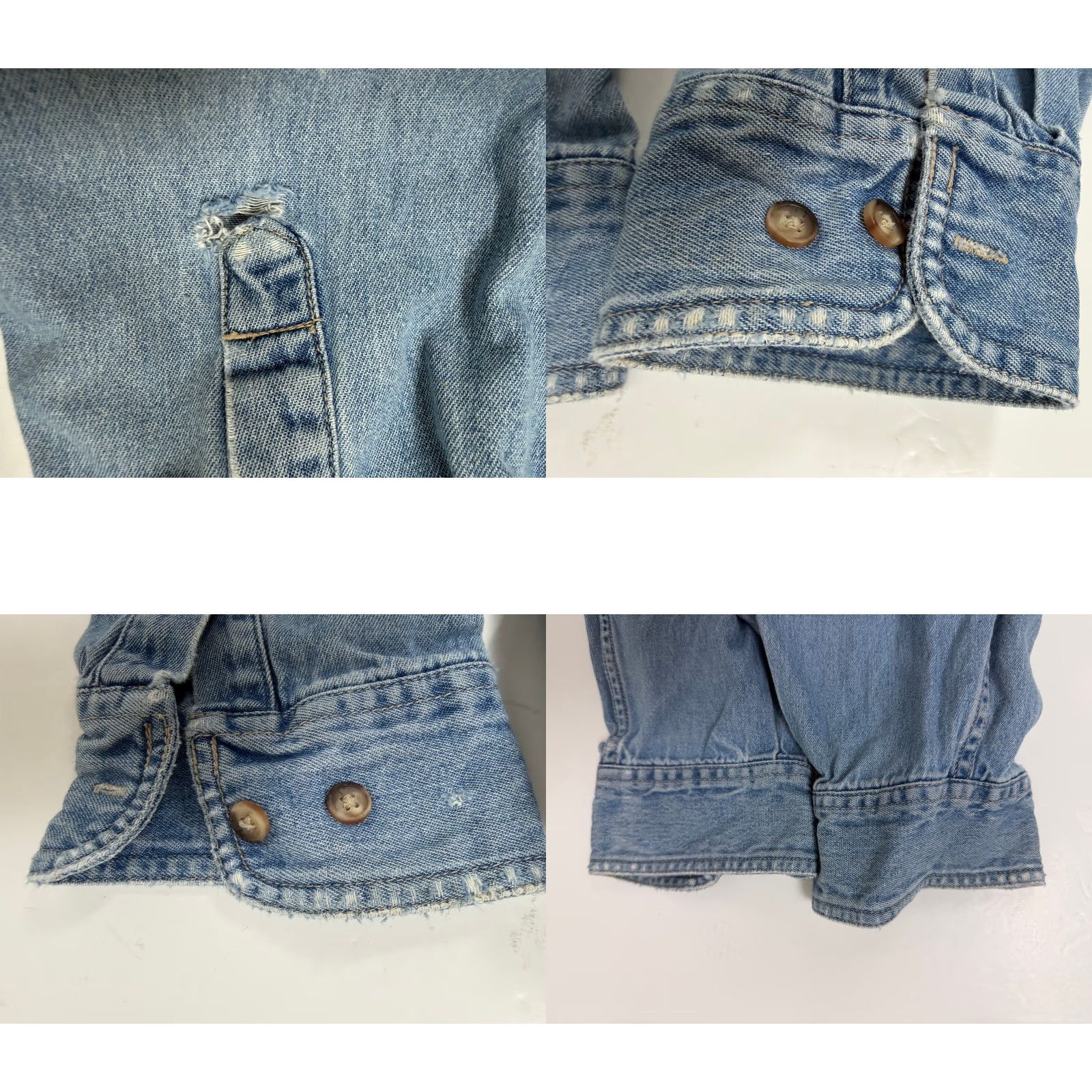 Hope VINTAGE Swingster Denim Shirt Men L Blue Cotton Heavyweight Pockets 90s Outdoor Y2K Button-Down Collared Size US L / EU 52-54 / 3 - 10 Thumbnail