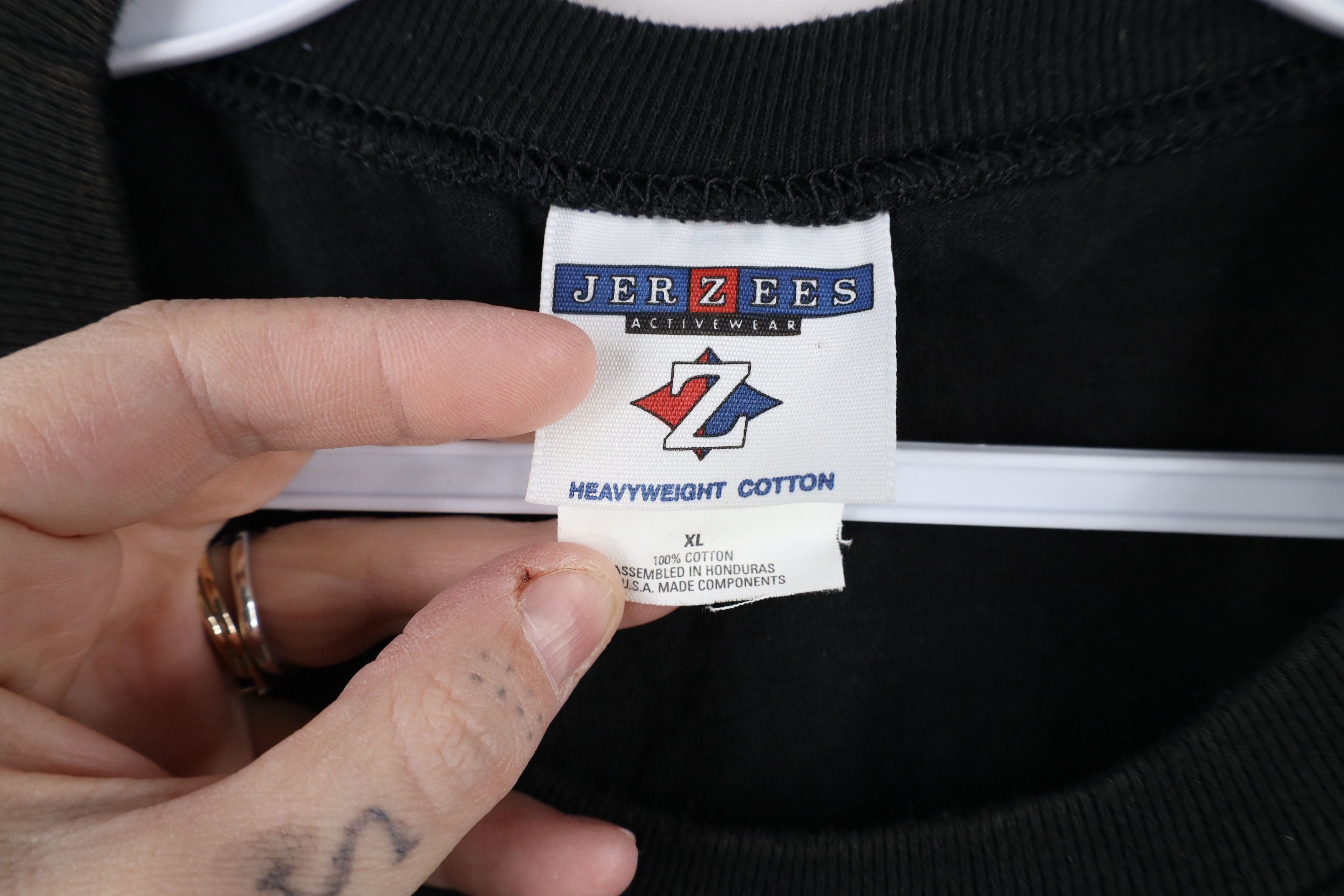 Vintage Vintage 90s Streetwear Heavy Cotton Muscle T-Shirt Black Size US XL / EU 56 / 4 - 5 Thumbnail